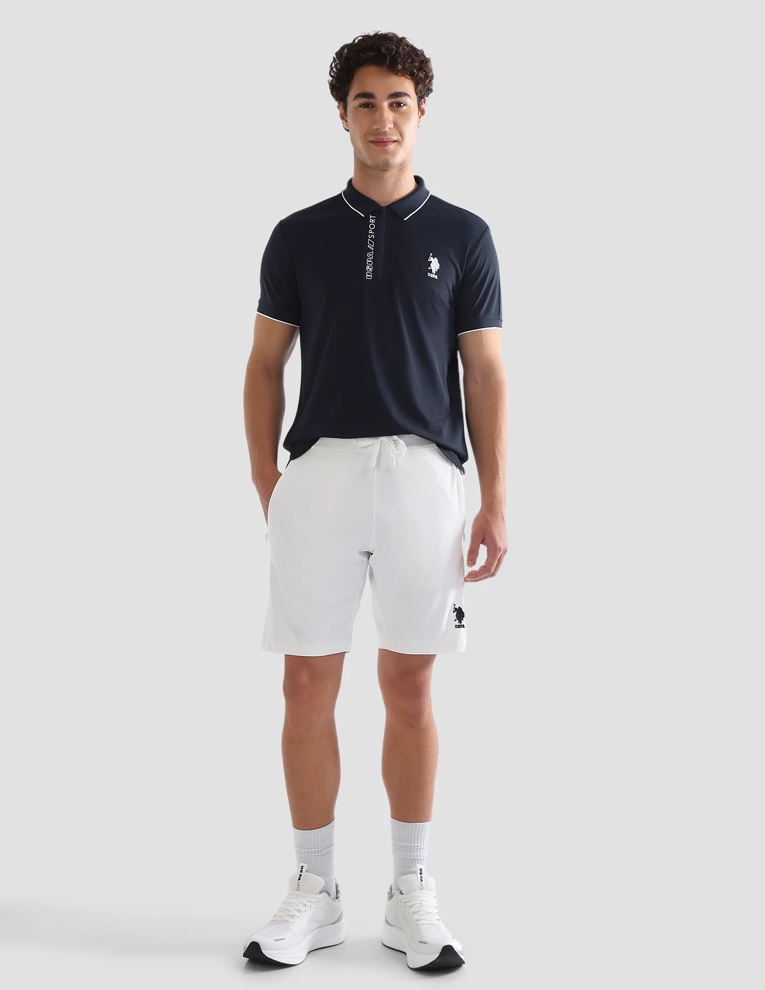 Solid Slim Fit Active Polo Shirt - Image 3