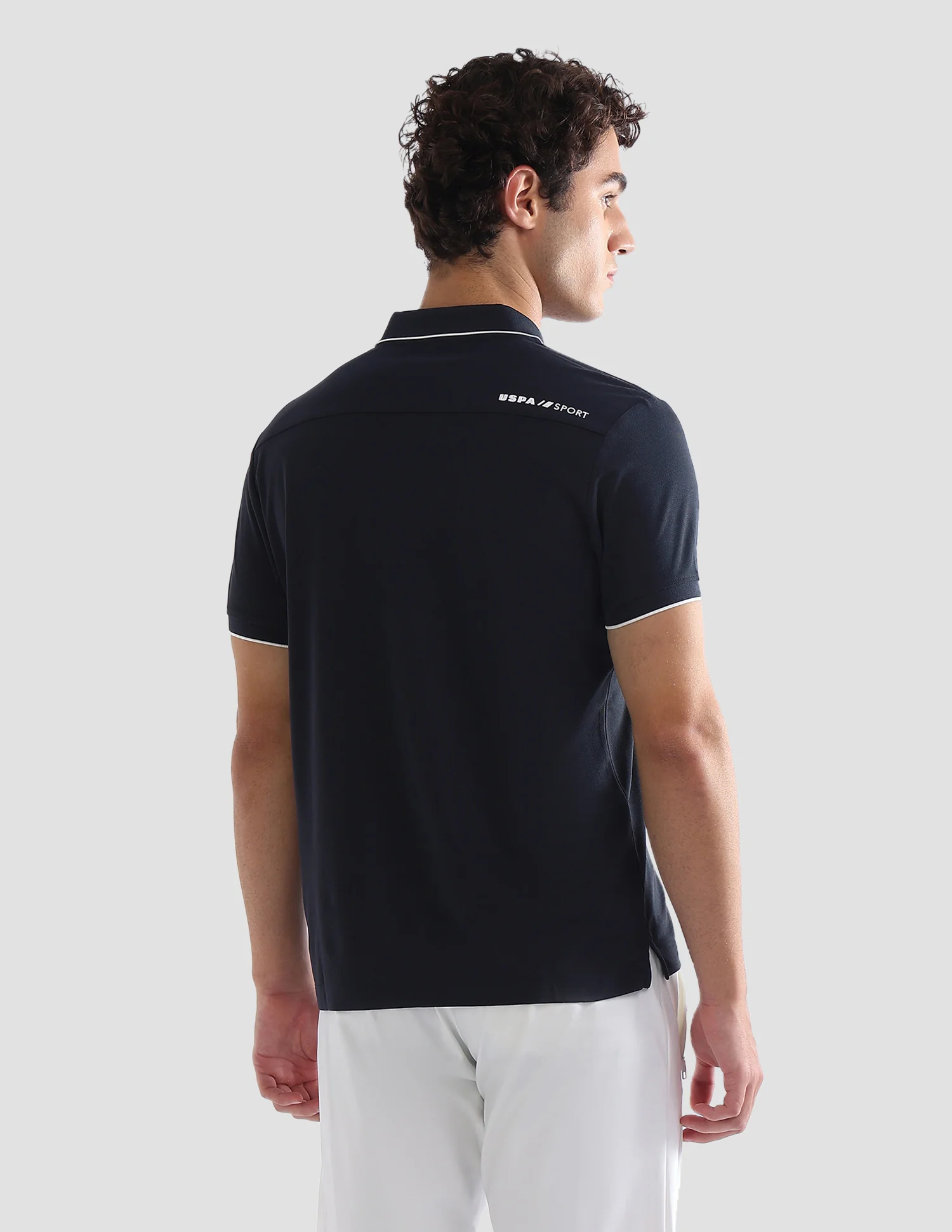 Solid Slim Fit Active Polo Shirt - Image 5