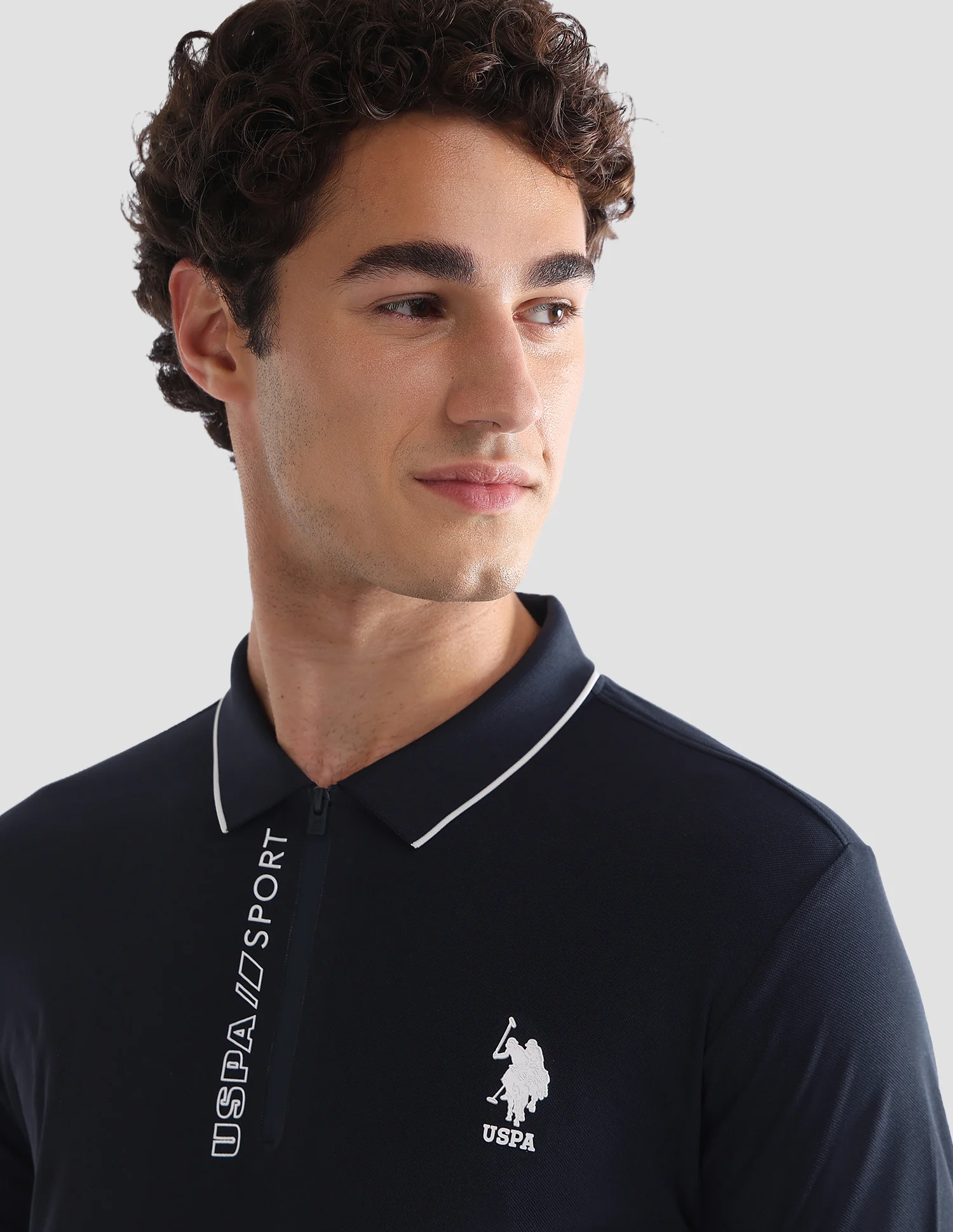 Solid Slim Fit Active Polo Shirt - Image 7