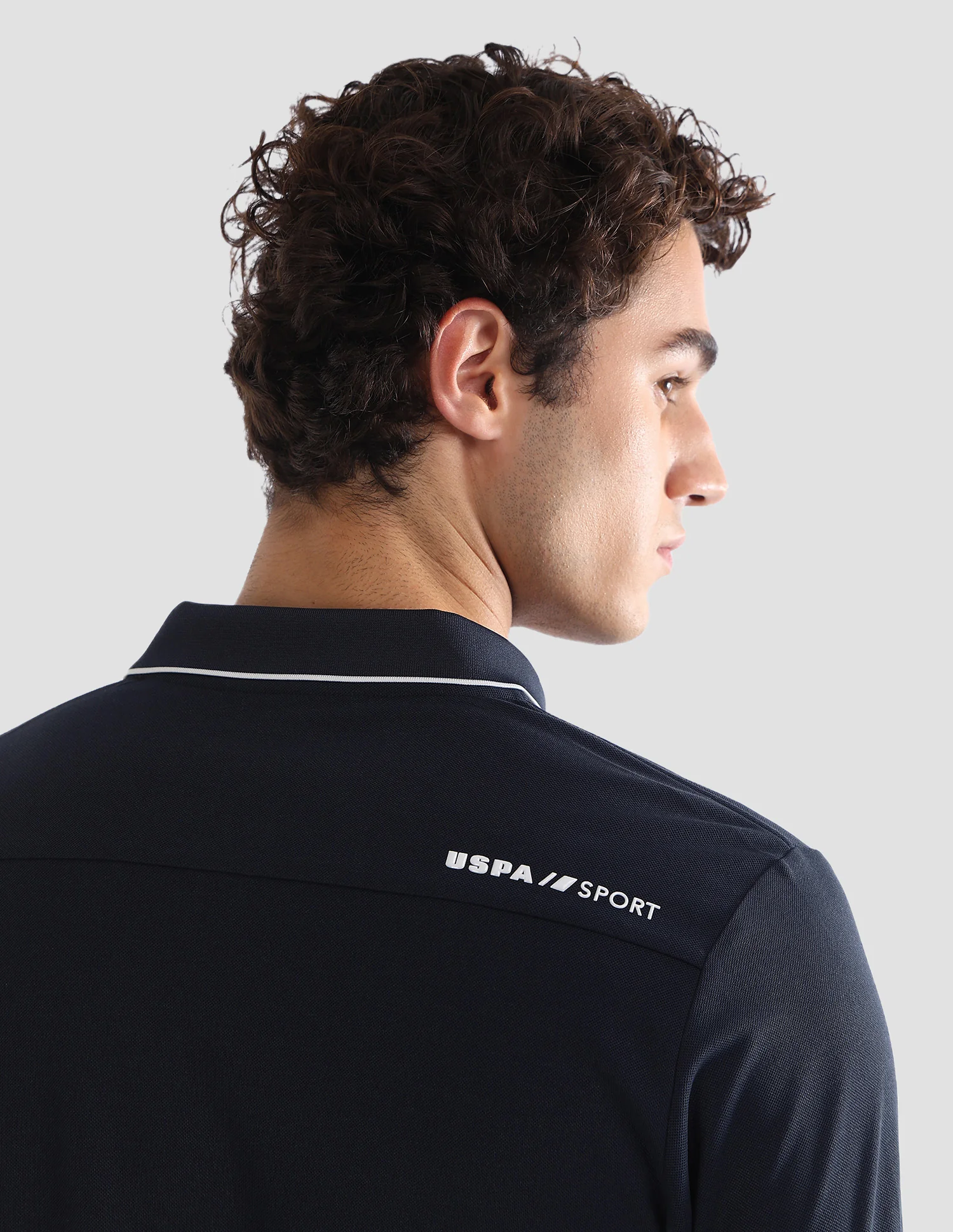 Solid Slim Fit Active Polo Shirt - Image 8