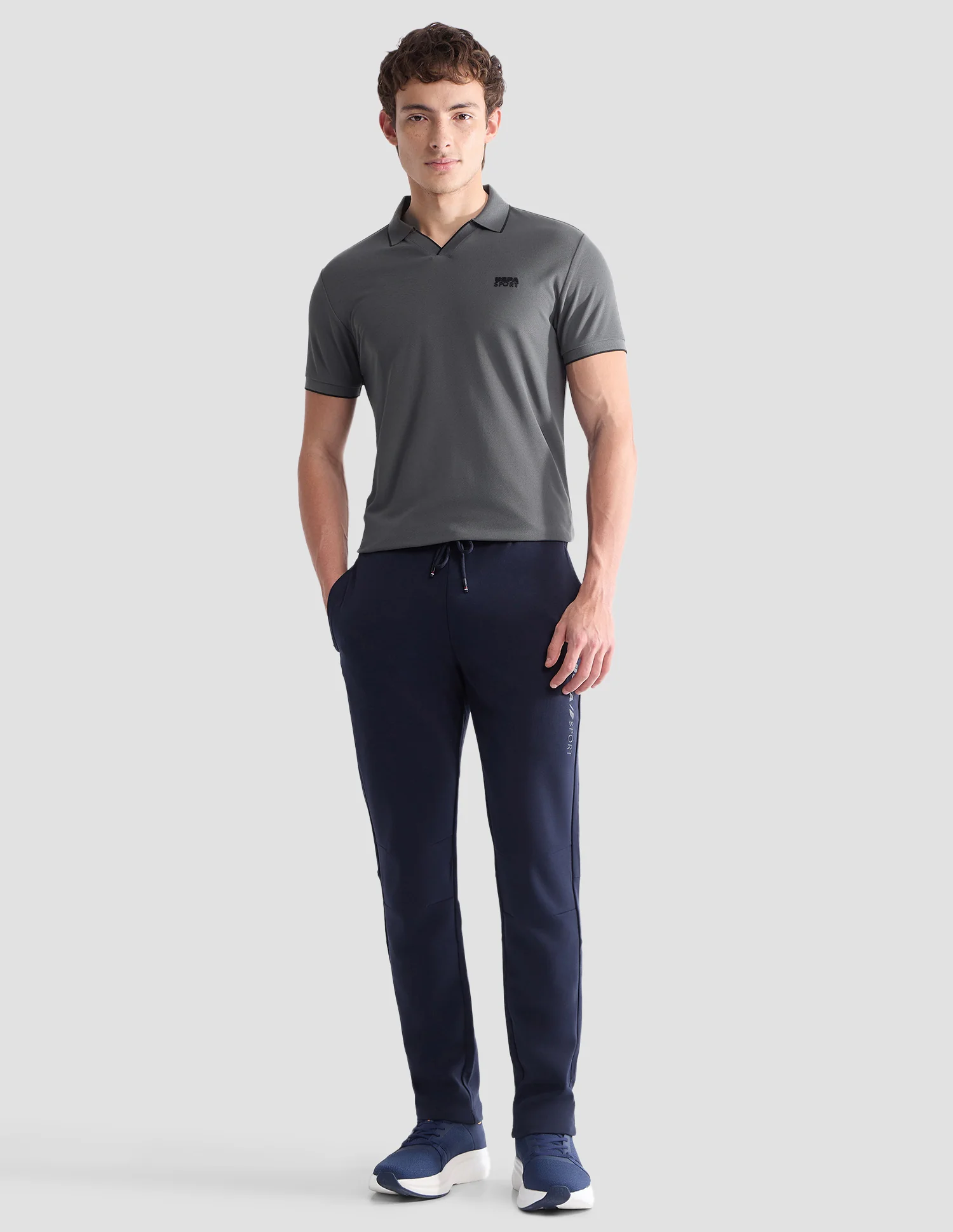 Solid Slim Fit Active Polo Shirt - Image 3