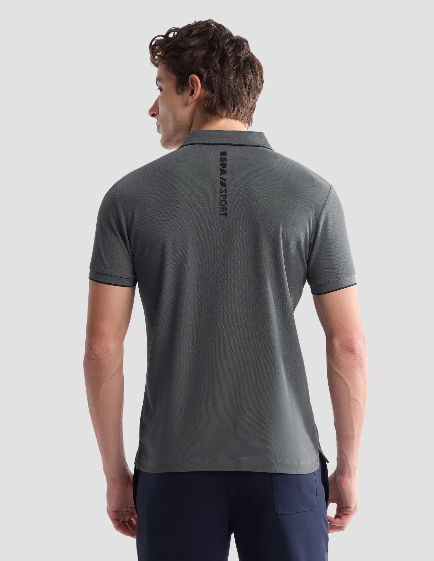 Solid Slim Fit Active Polo Shirt - Image 5
