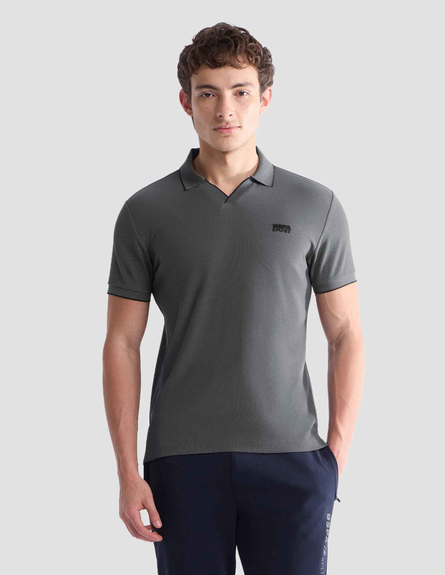 Solid Slim Fit Active Polo Shirt - Image 6