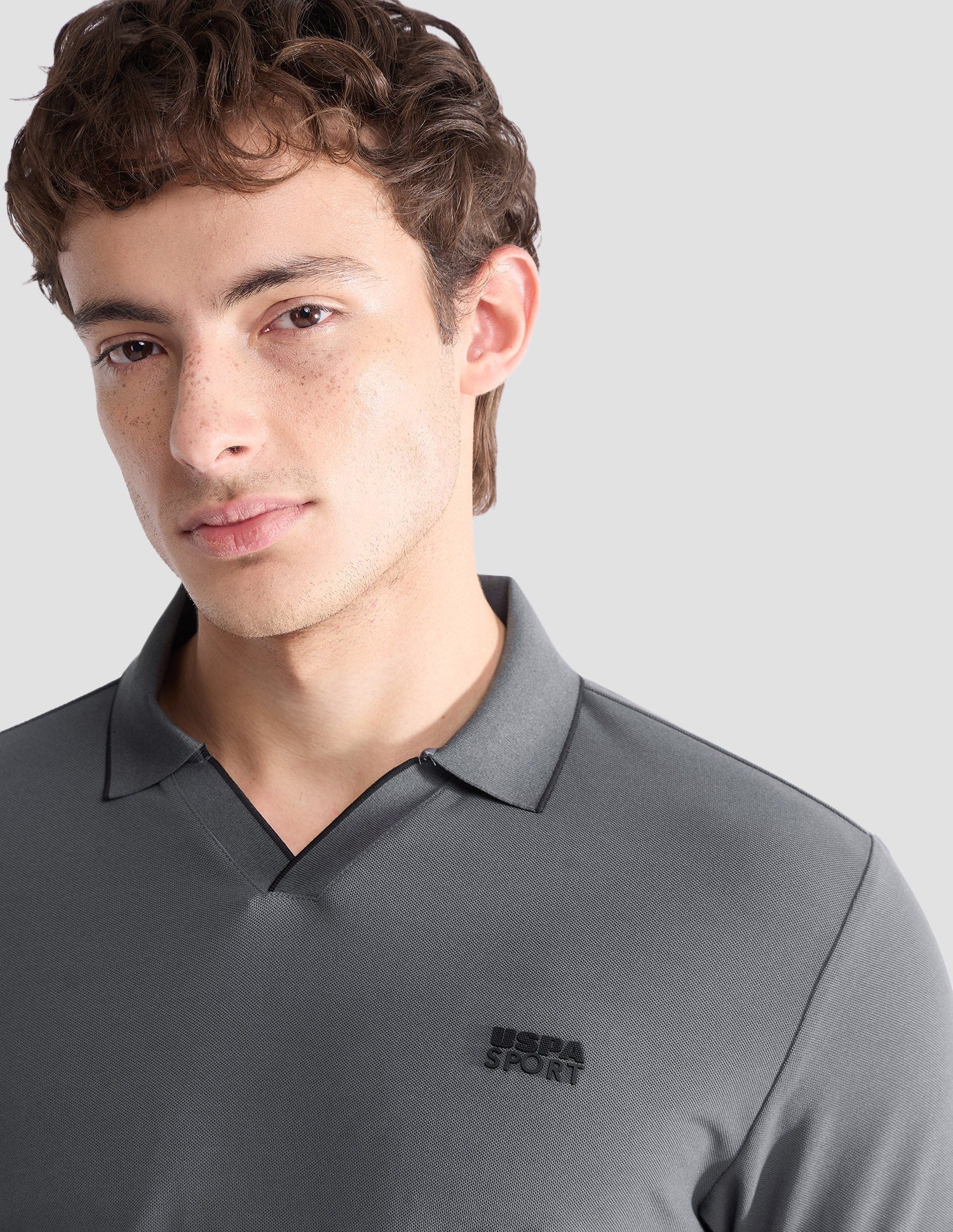 Solid Slim Fit Active Polo Shirt - Image 7