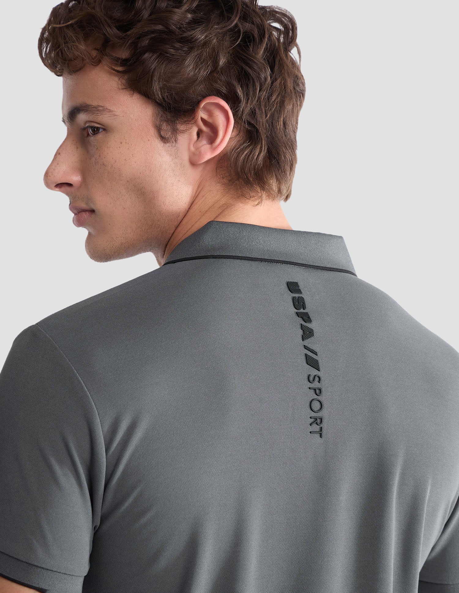 Solid Slim Fit Active Polo Shirt - Image 8