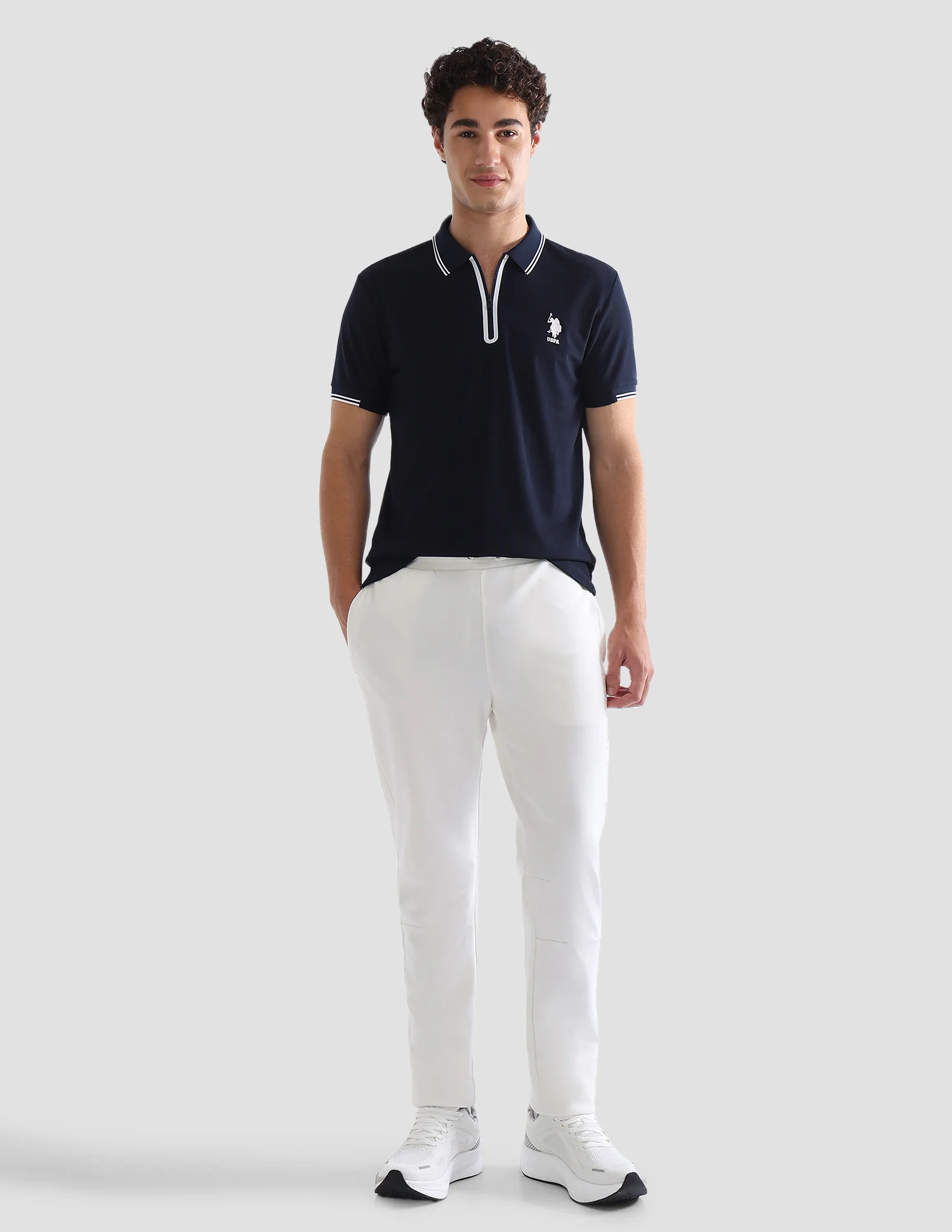 Solid Slim Fit Active Polo Shirt - Image 3