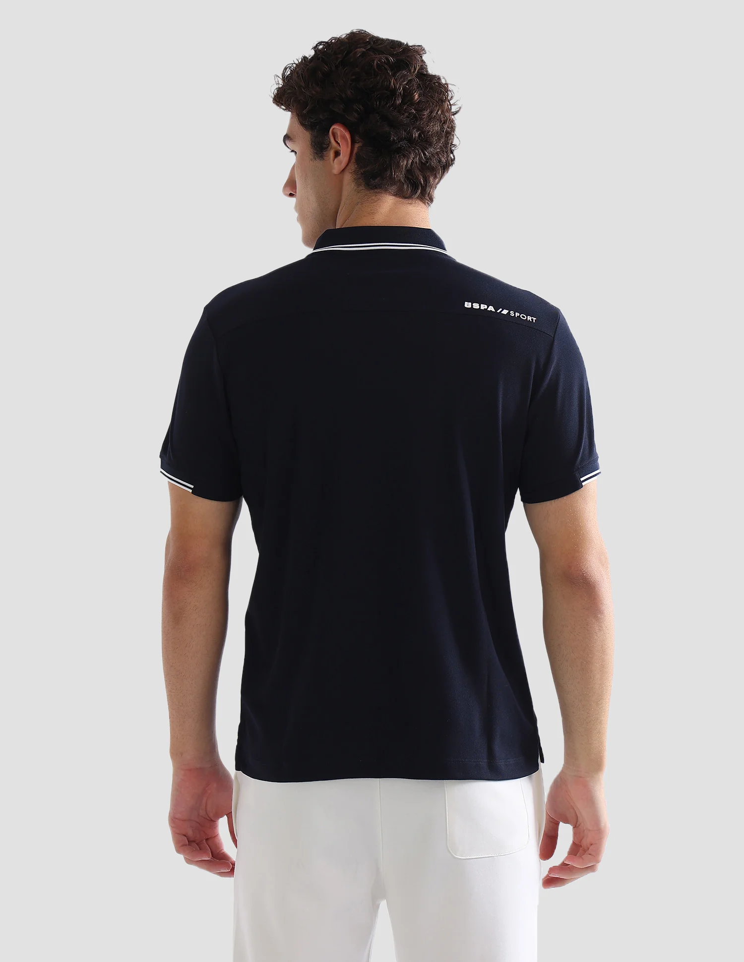 Solid Slim Fit Active Polo Shirt - Image 5