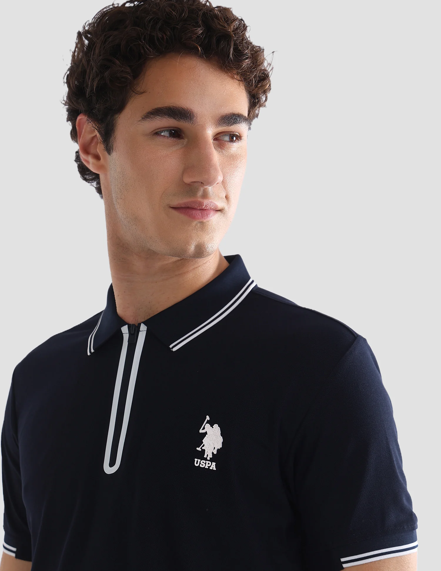 Solid Slim Fit Active Polo Shirt - Image 7