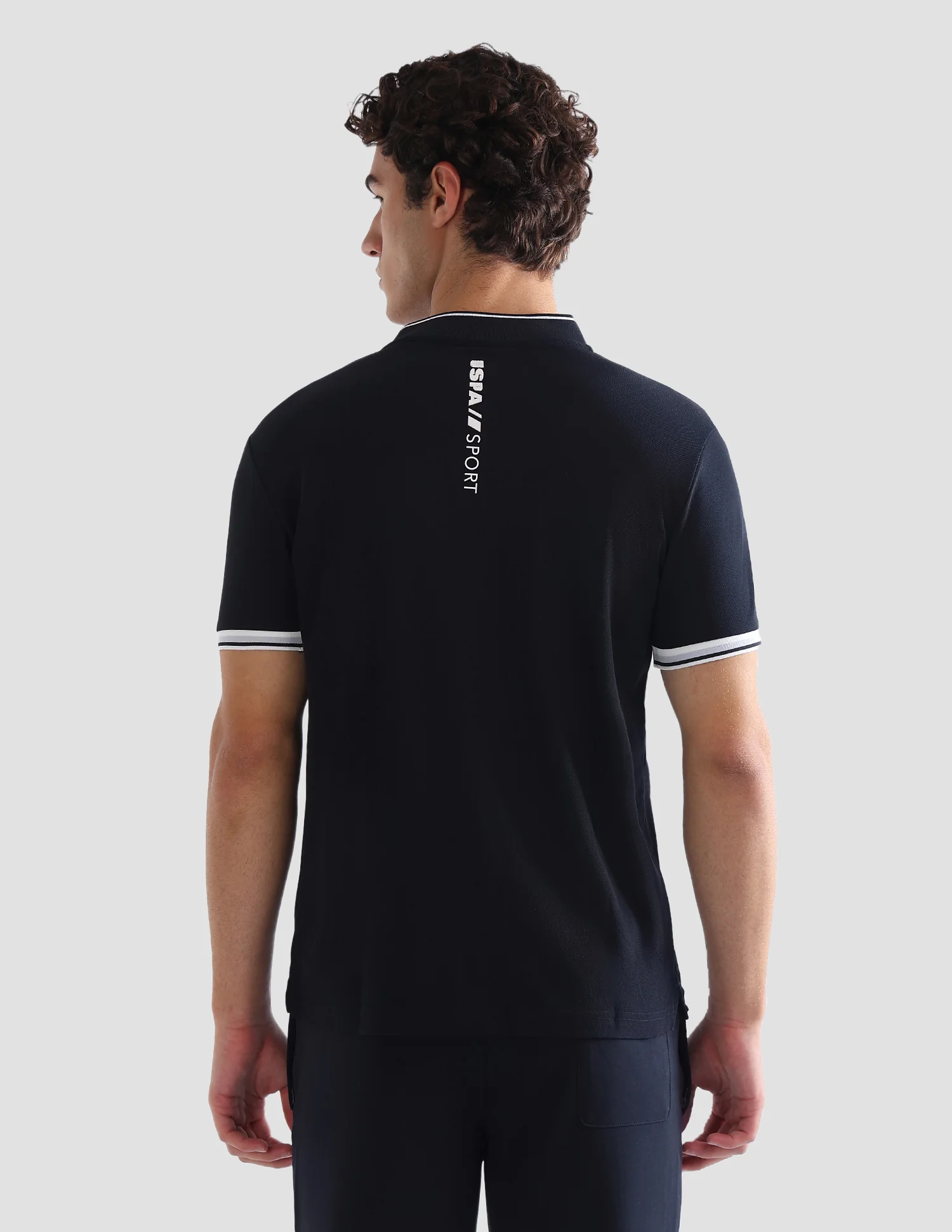 Solid Slim Fit Active Polo Shirt - Image 5