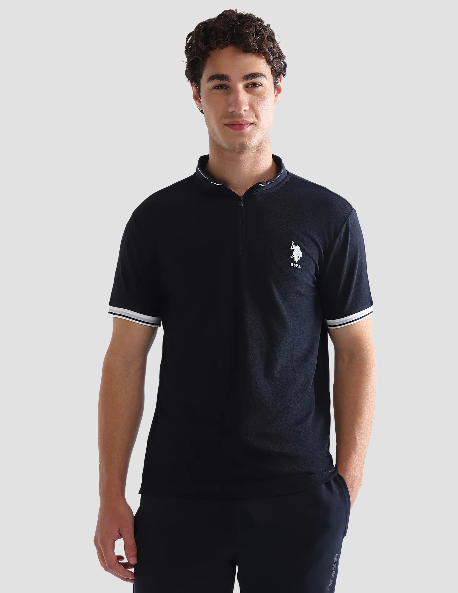 Solid Slim Fit Active Polo Shirt - Image 6