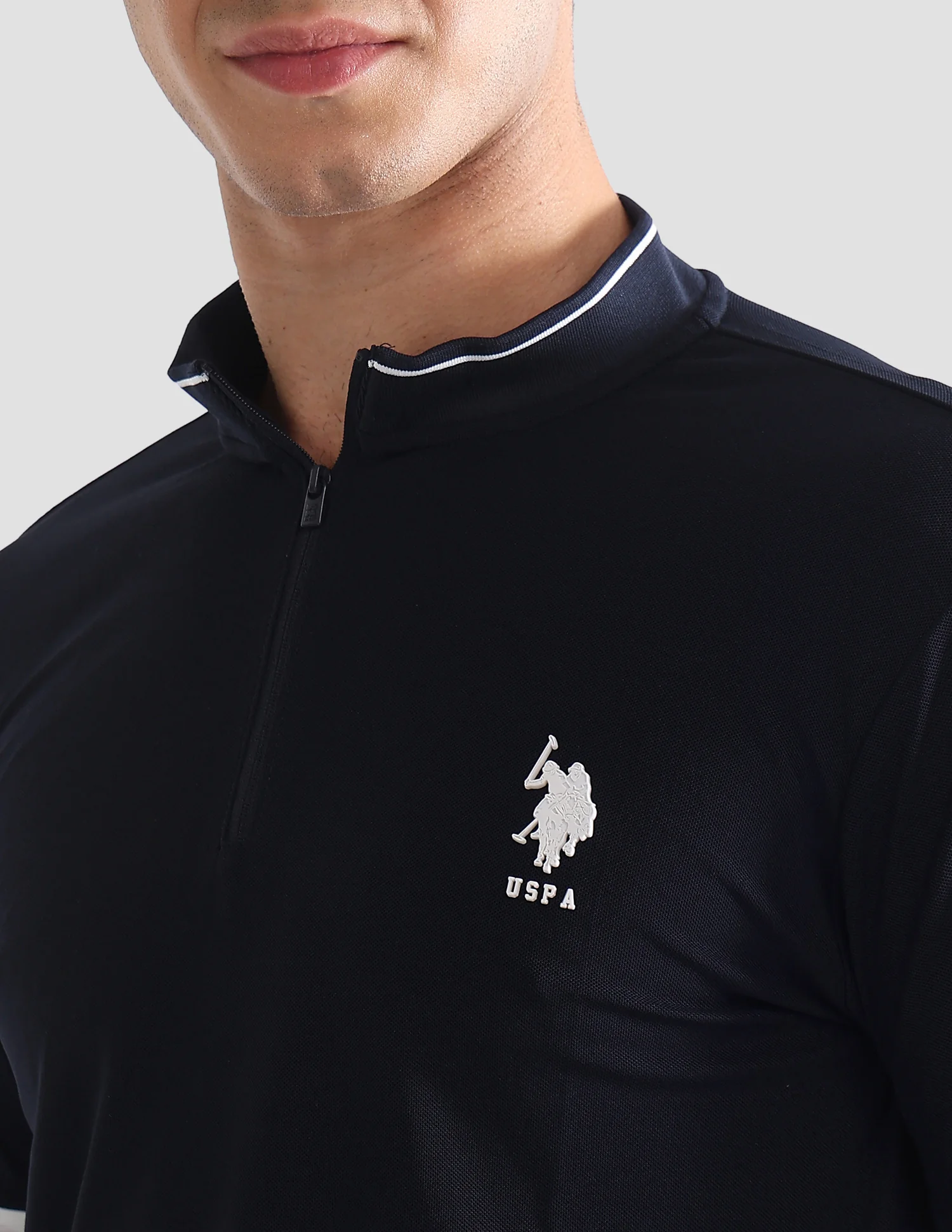 Solid Slim Fit Active Polo Shirt - Image 7