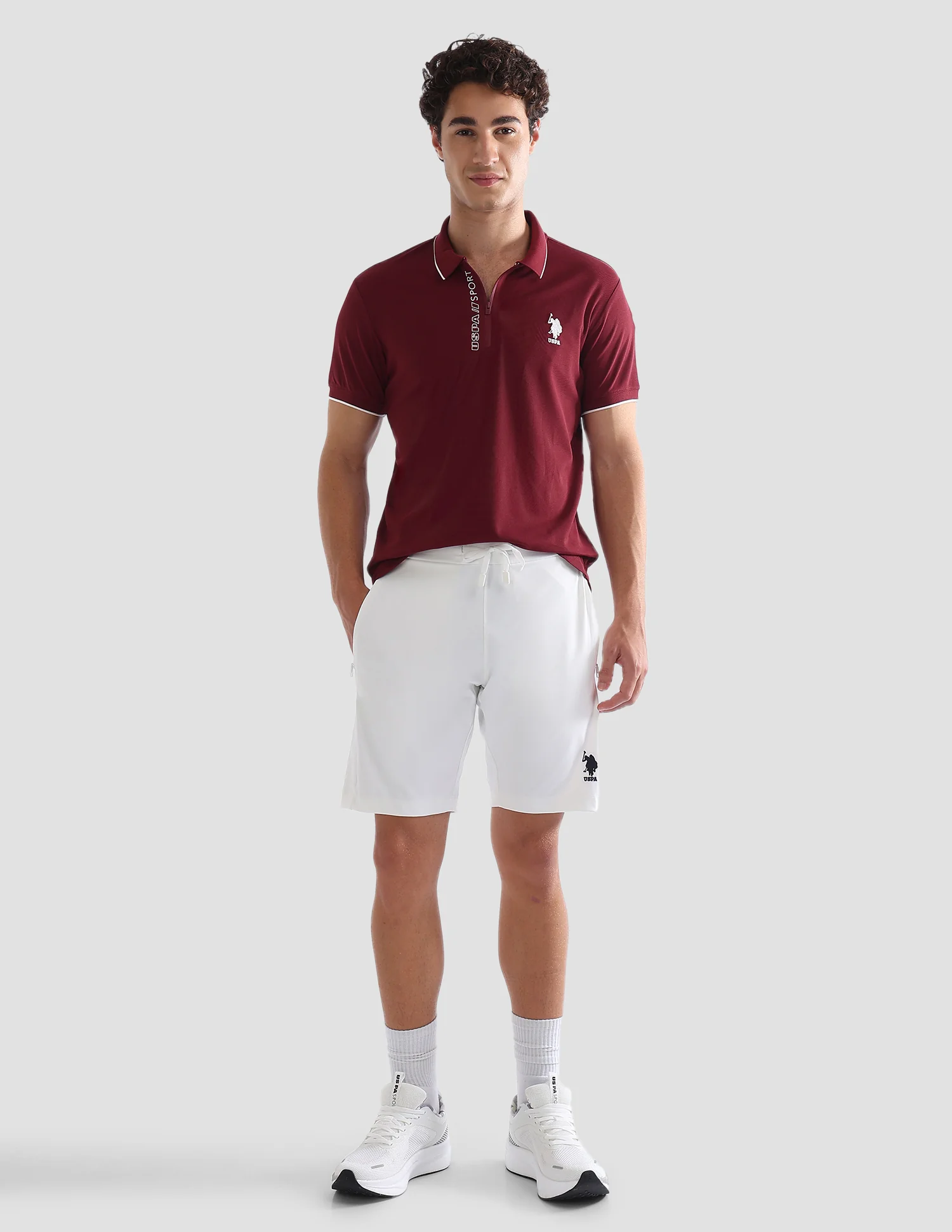 Solid Slim Fit Active Polo Shirt - Image 3