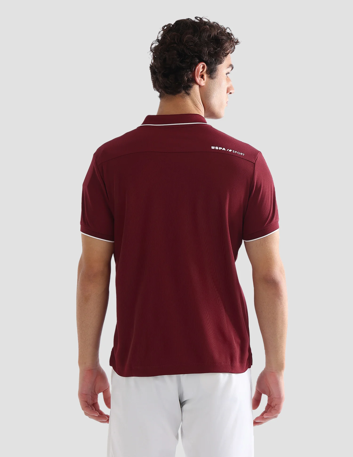 Solid Slim Fit Active Polo Shirt - Image 5