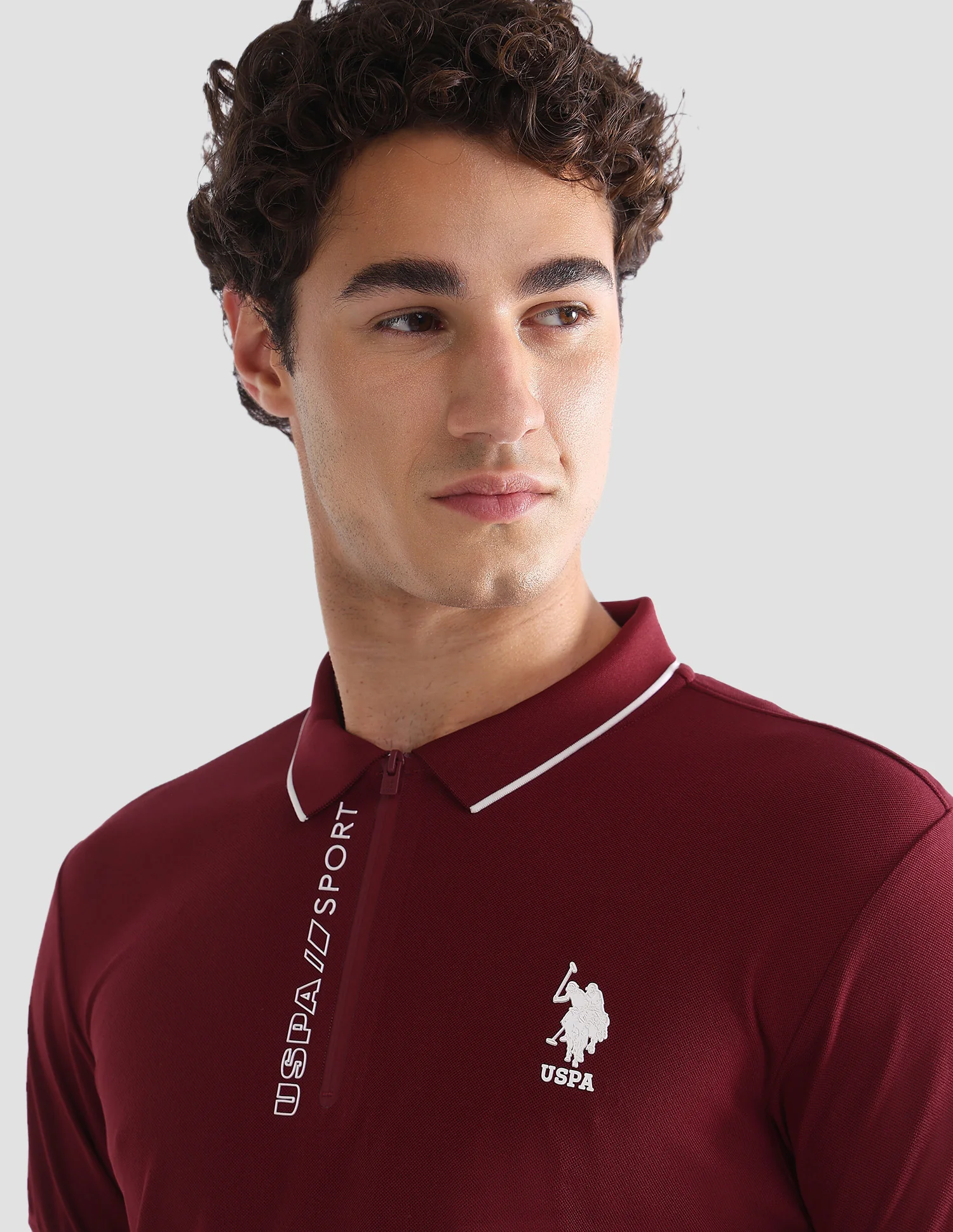 Solid Slim Fit Active Polo Shirt - Image 7