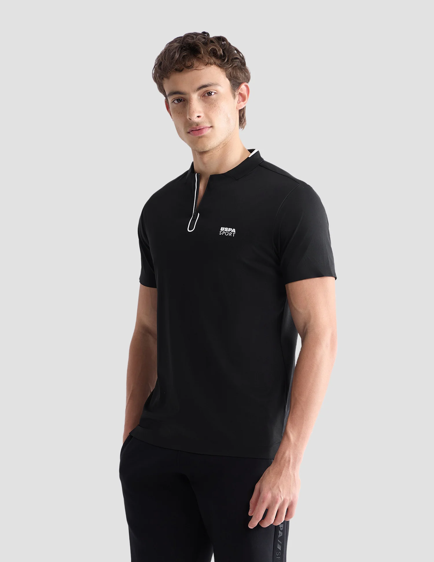 Solid Slim Fit Active Polo Shirt - Image 4
