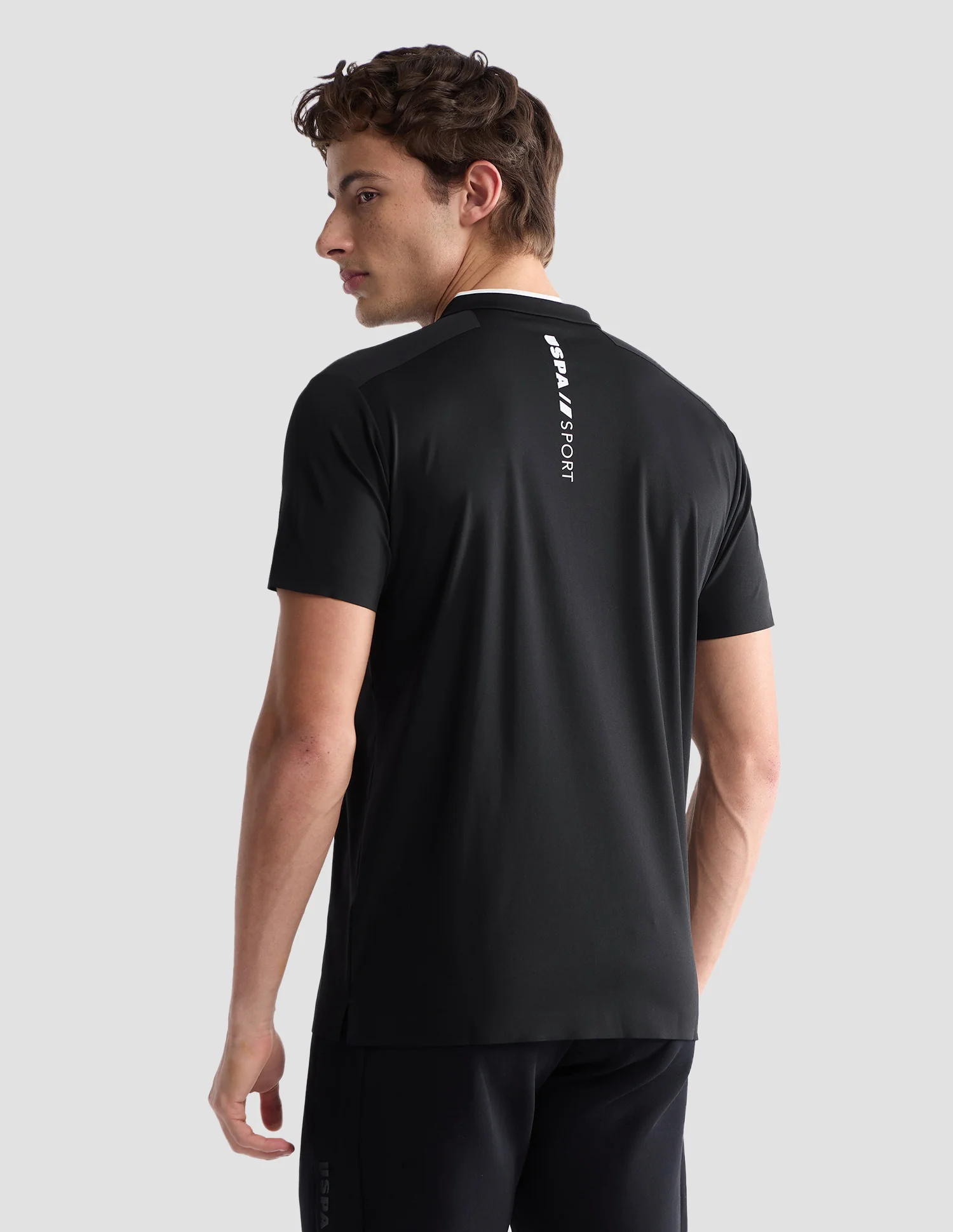 Solid Slim Fit Active Polo Shirt - Image 5
