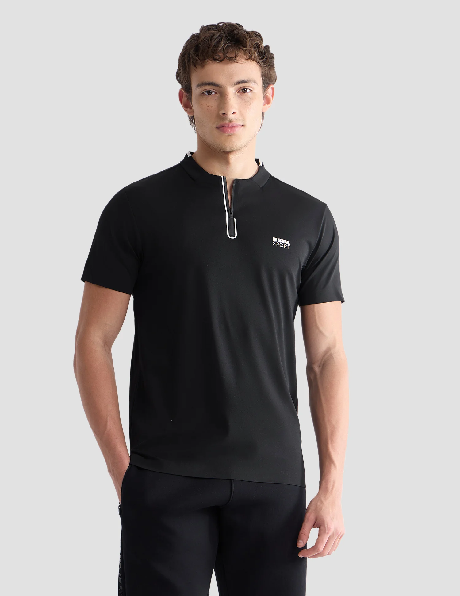 Solid Slim Fit Active Polo Shirt - Image 6