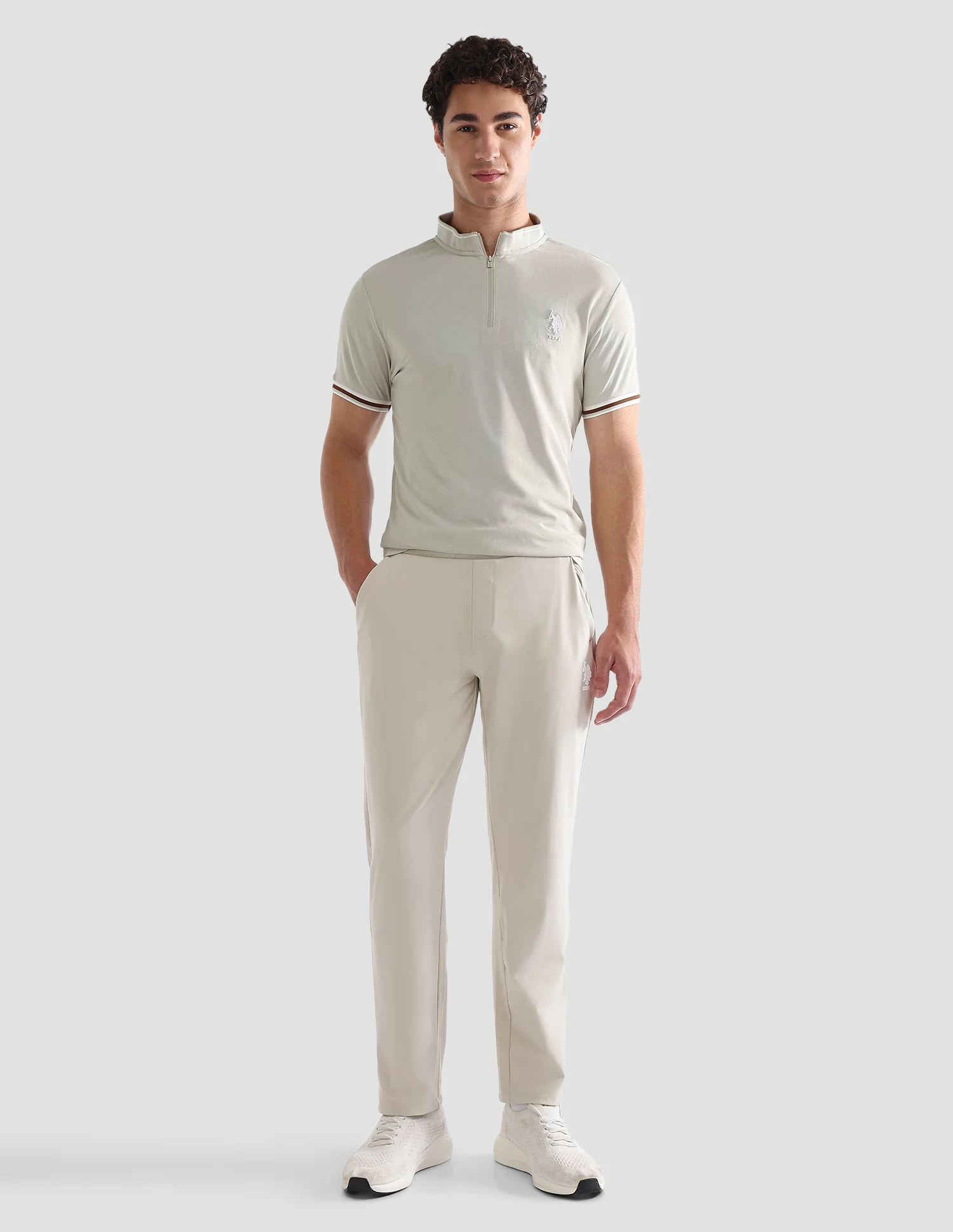 Solid Slim Fit Active Polo Shirt - Image 3
