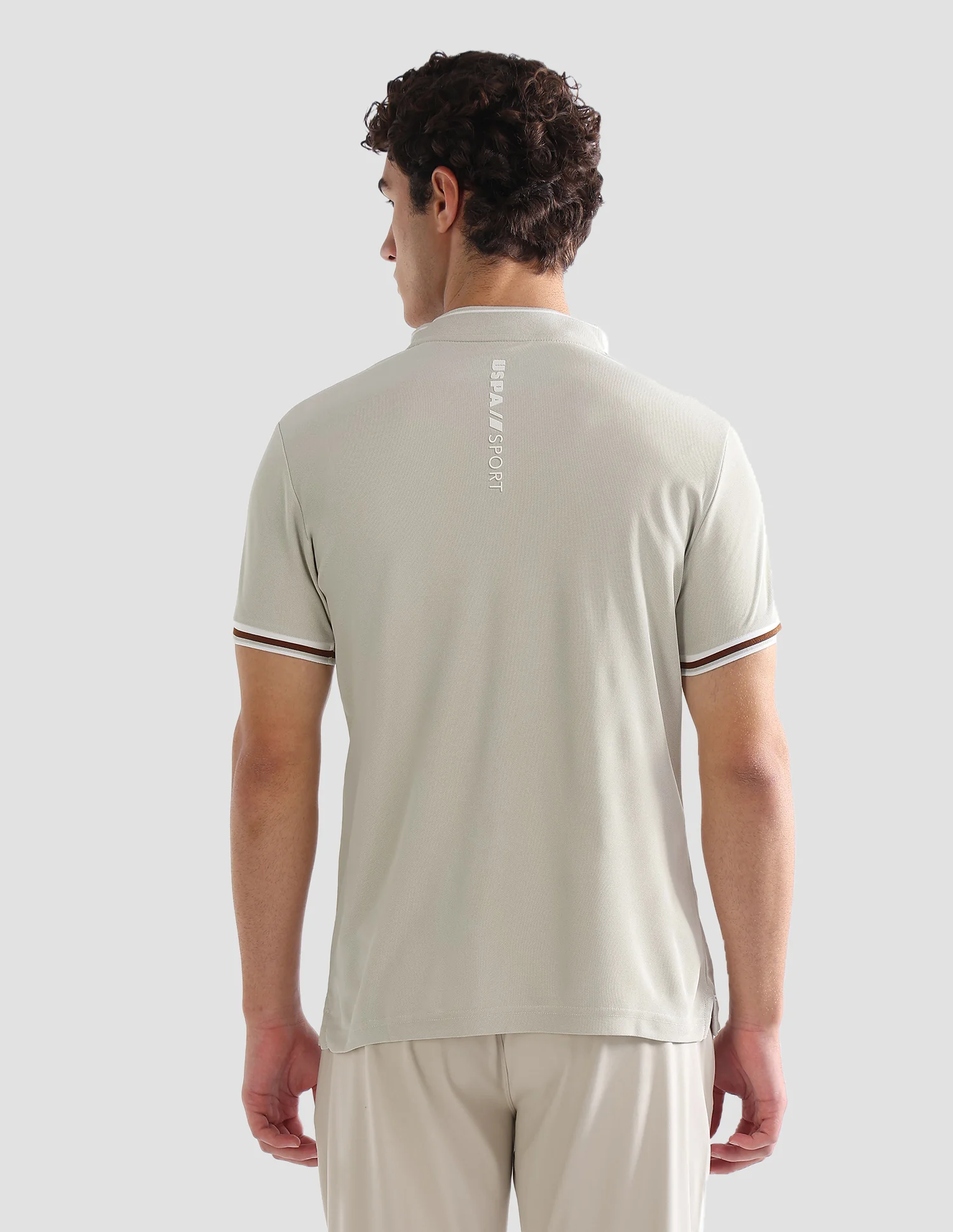 Solid Slim Fit Active Polo Shirt - Image 5