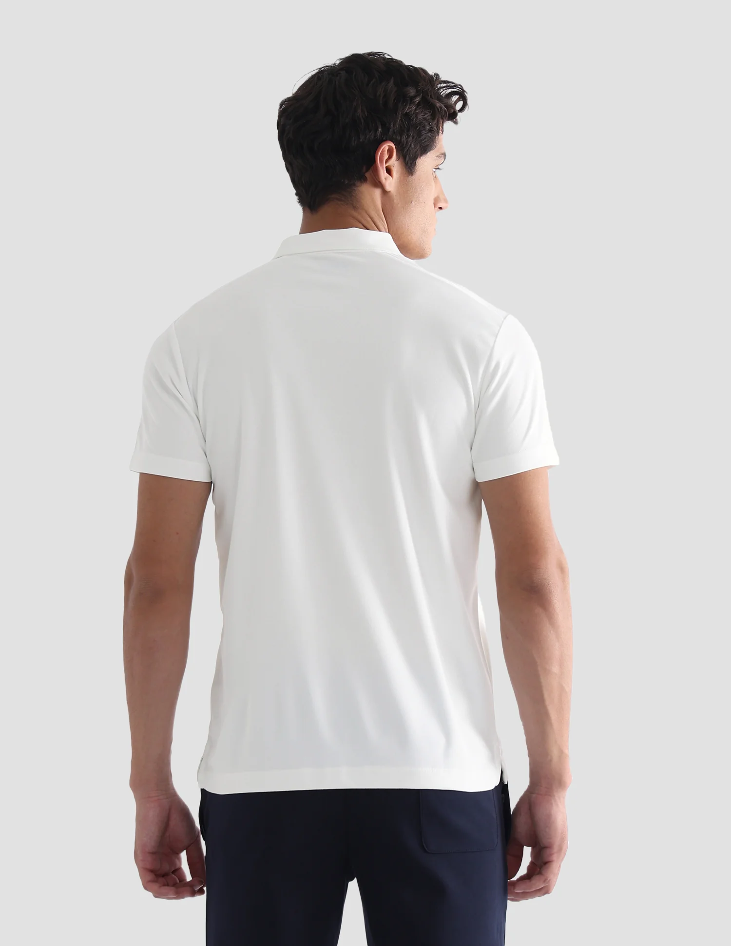 Solid Slim Fit Active Polo Shirt - Image 5