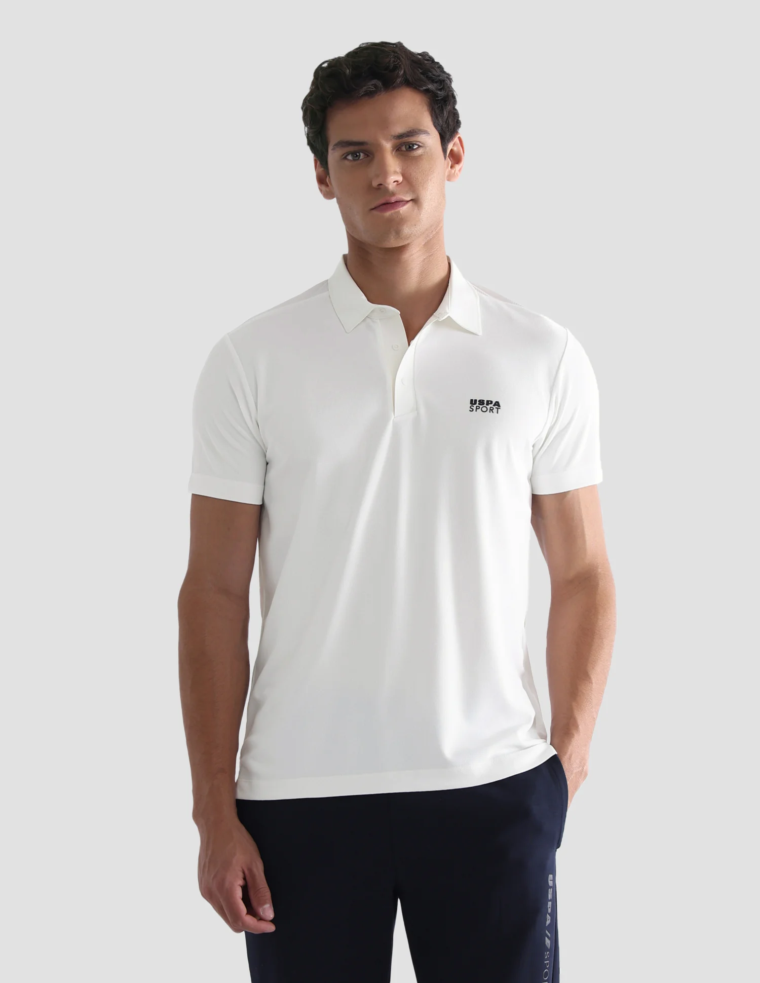 Solid Slim Fit Active Polo Shirt - Image 6