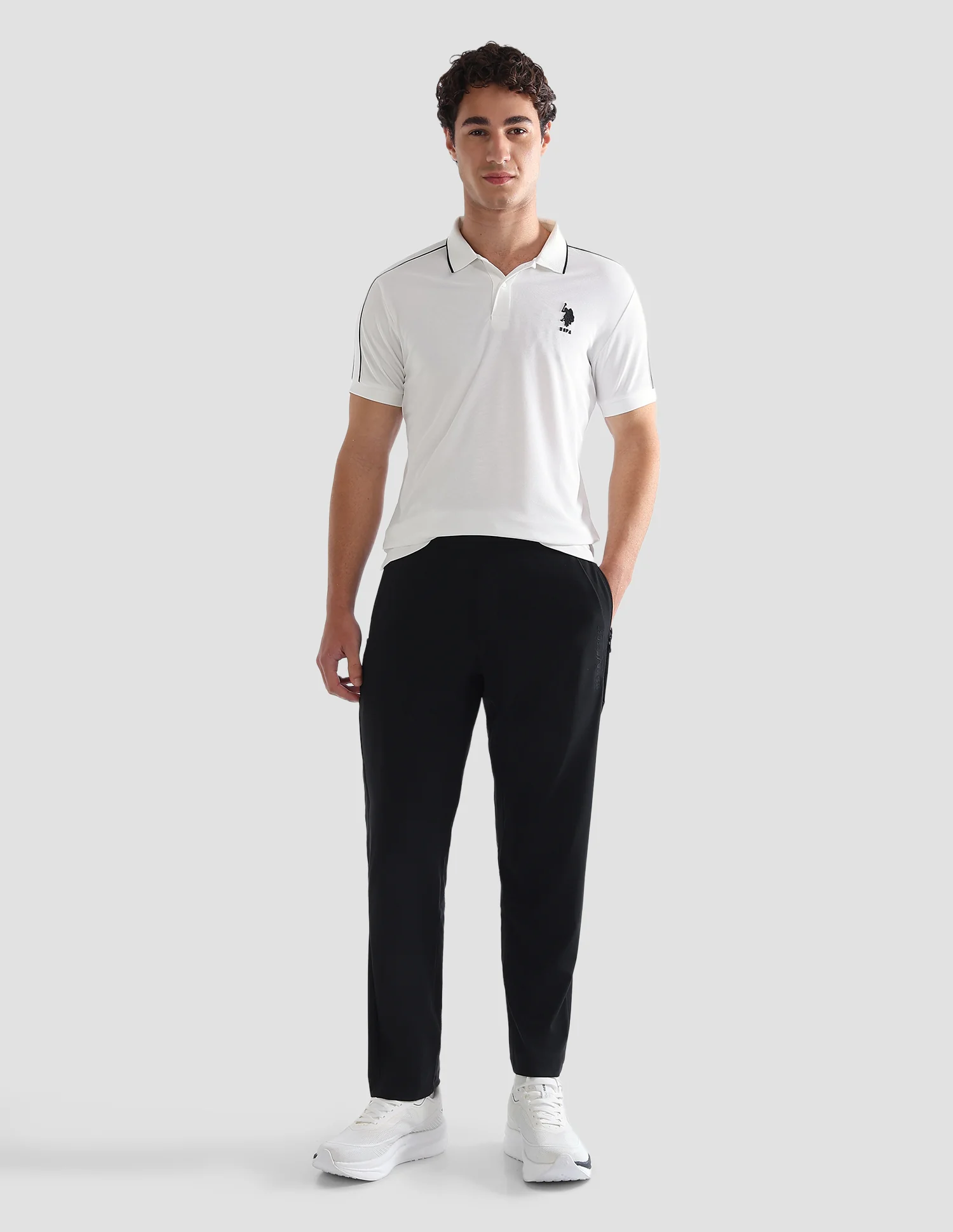 Solid Slim Fit Active Polo Shirt - Image 3