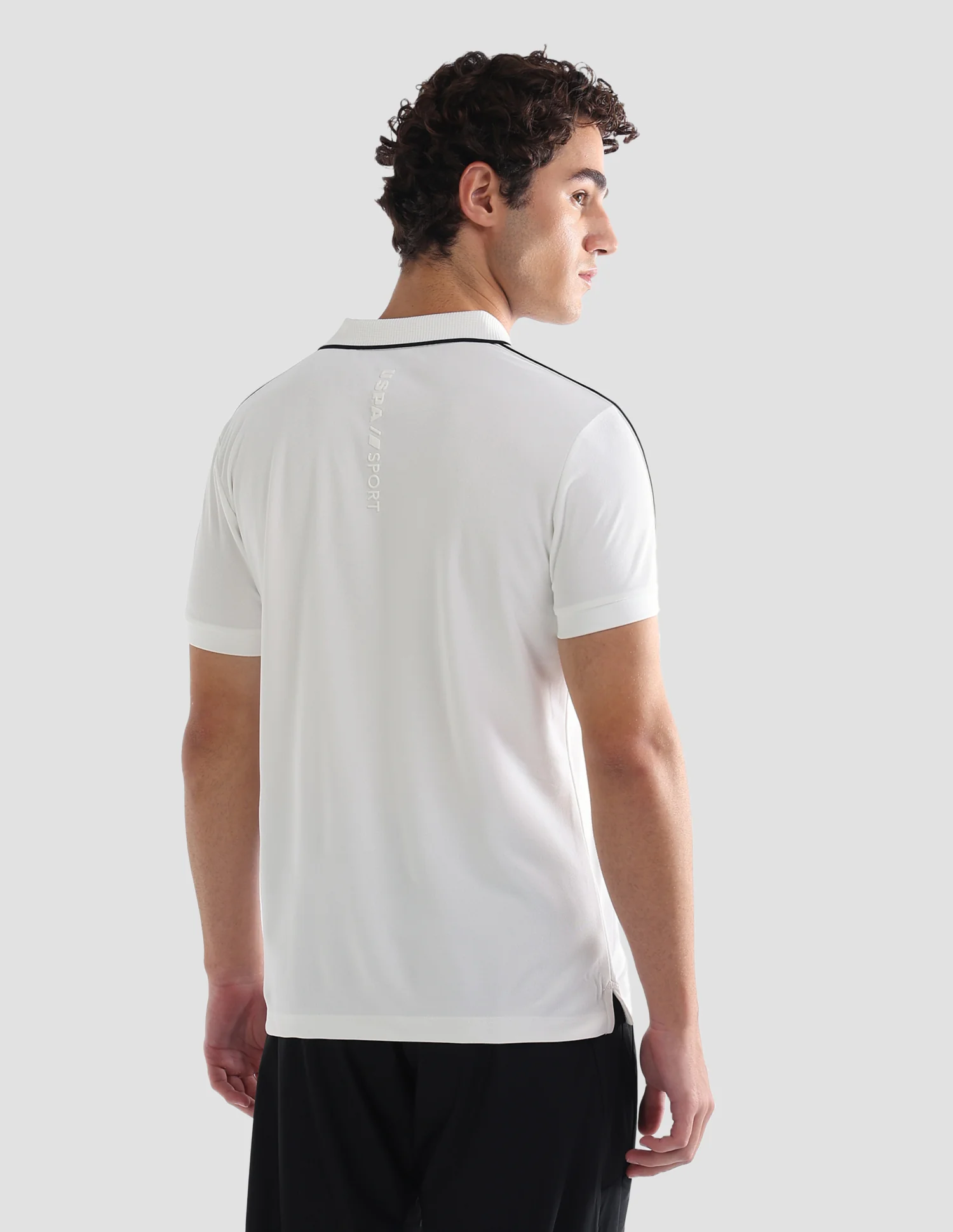 Solid Slim Fit Active Polo Shirt - Image 5