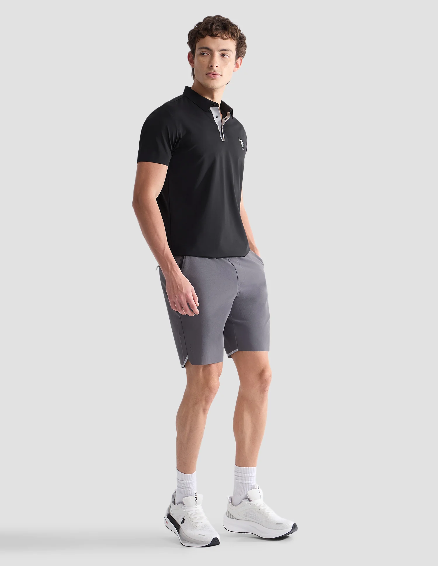 Solid Slim Fit Active Polo Shirt - Image 3