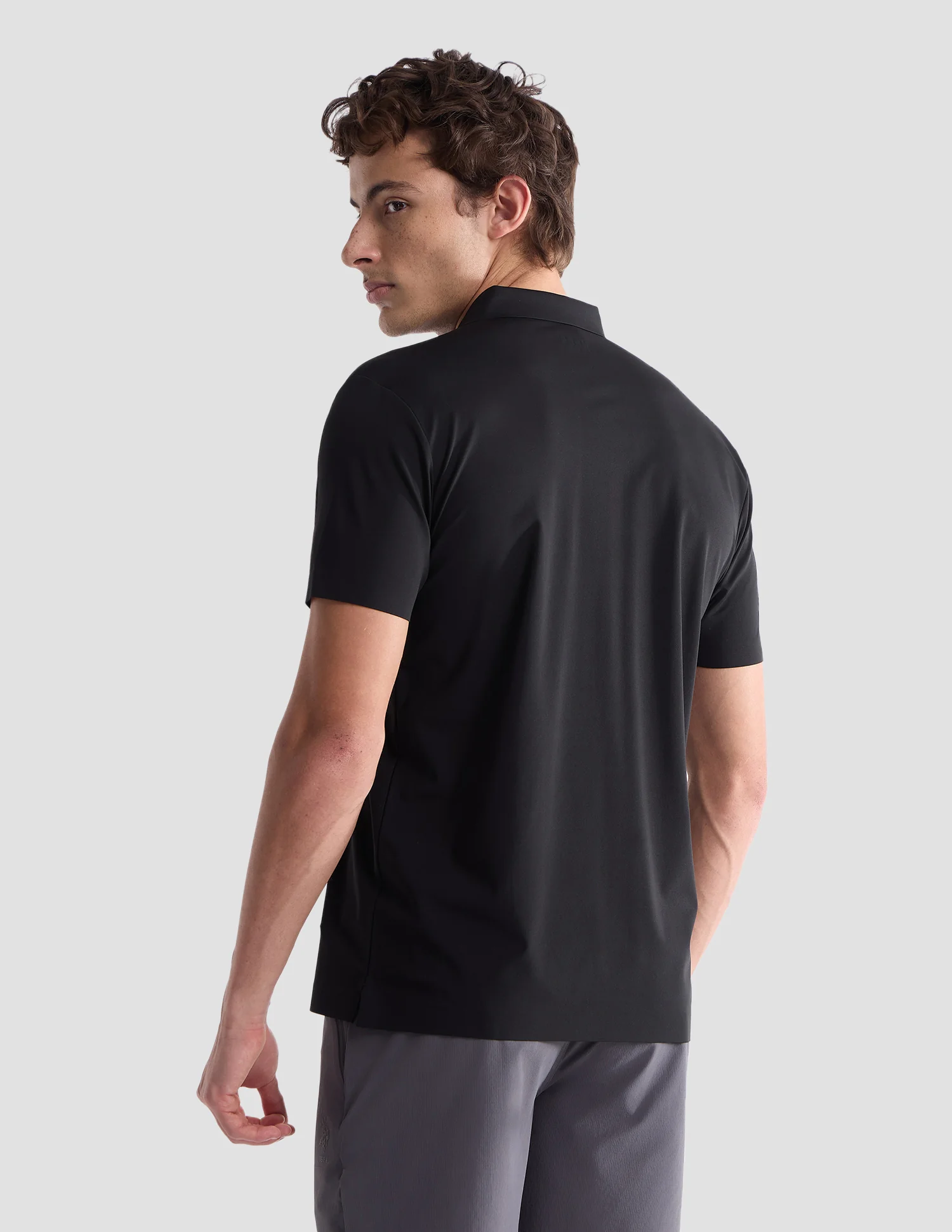 Solid Slim Fit Active Polo Shirt - Image 5