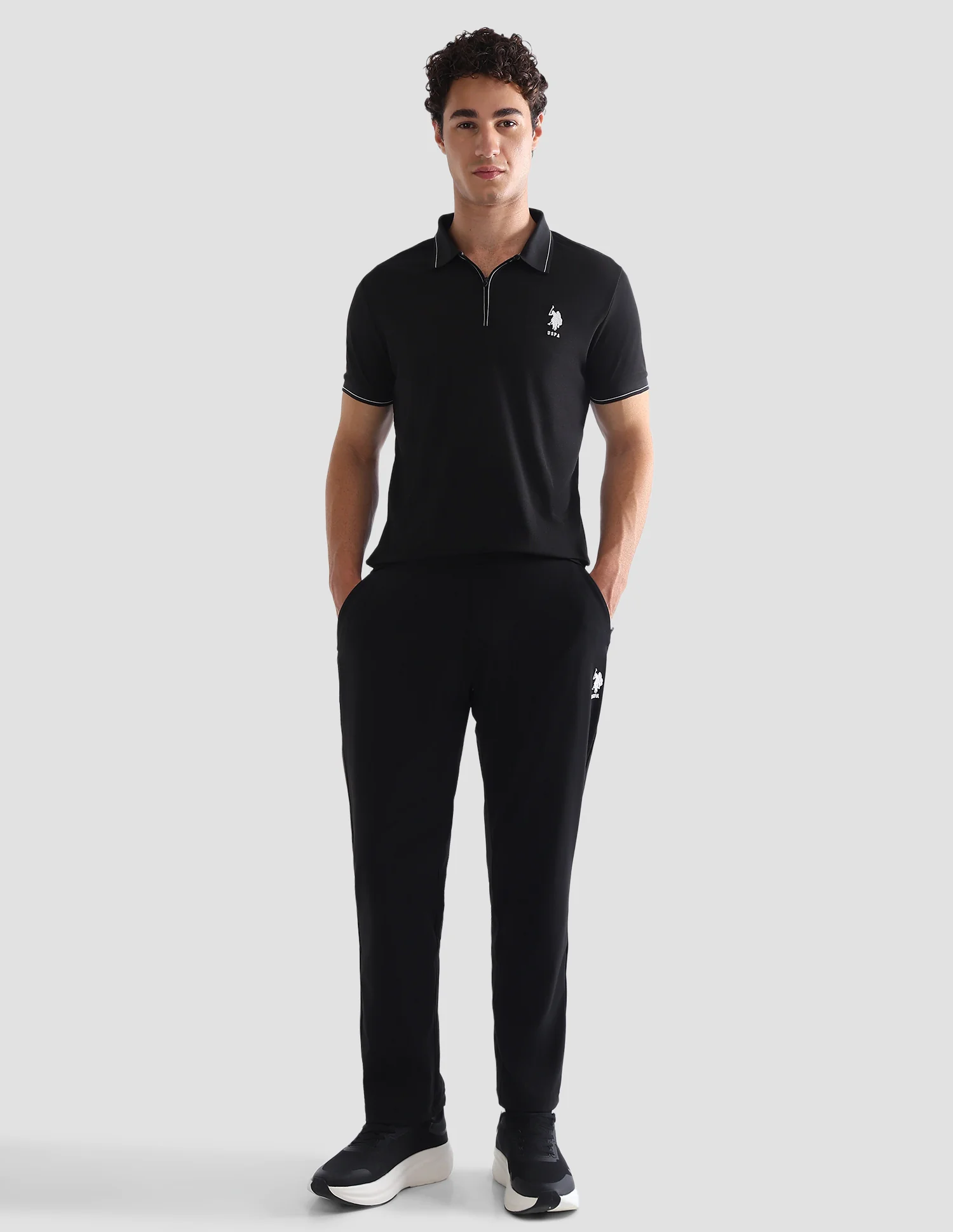 Solid Slim Fit Active Polo Shirt - Image 3