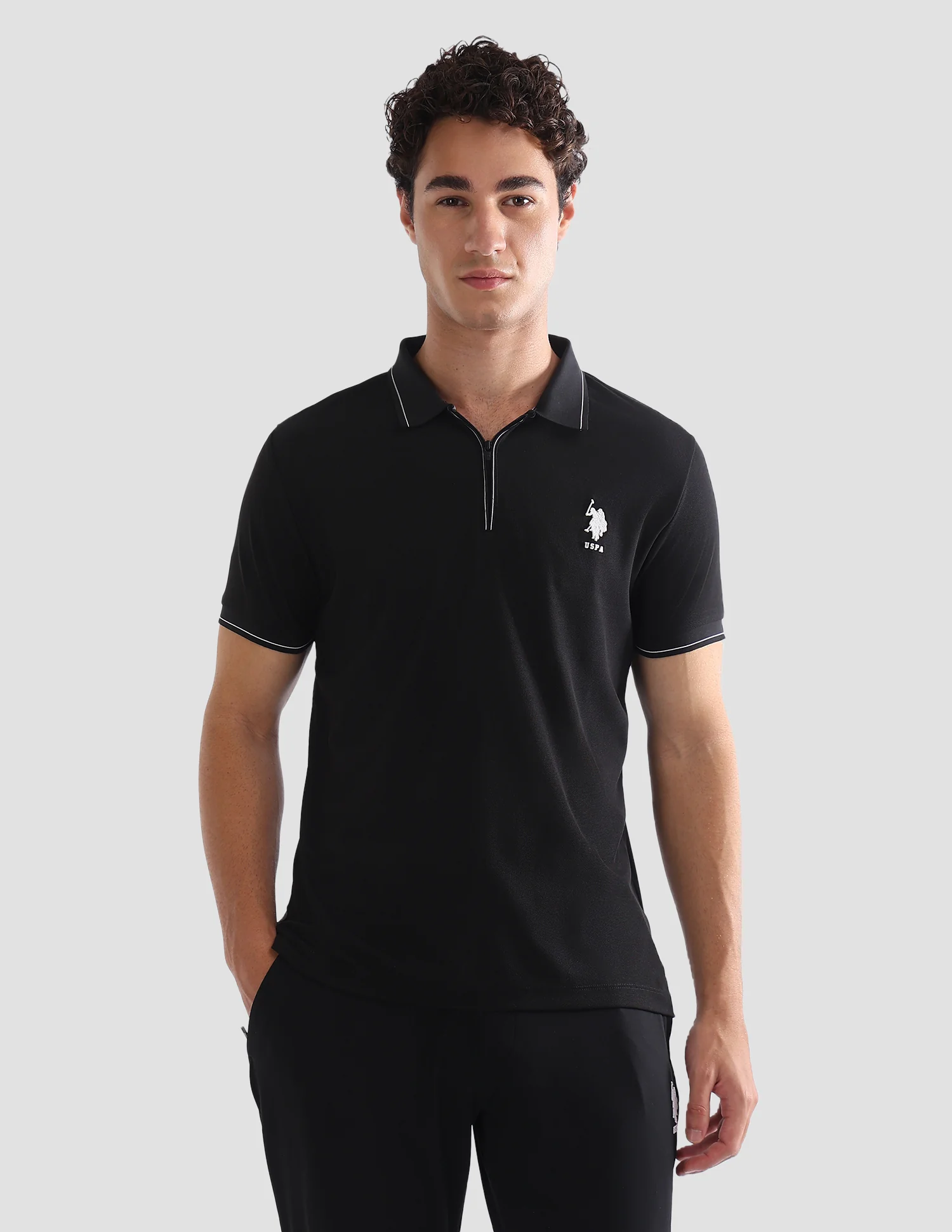 Solid Slim Fit Active Polo Shirt - Image 6