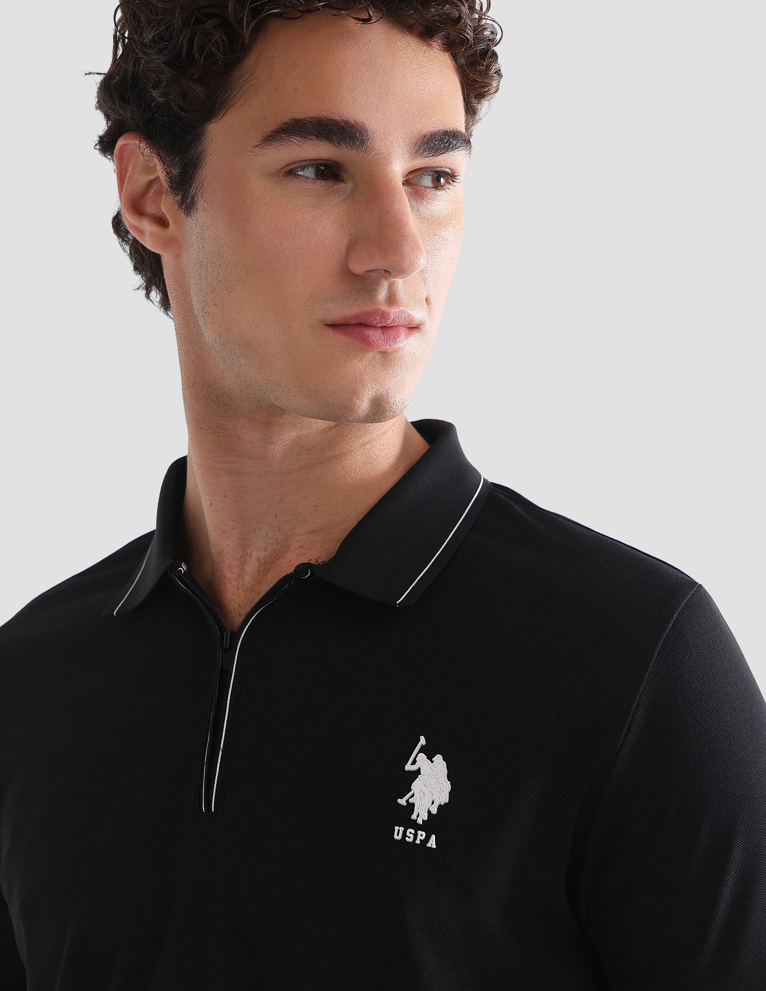 Solid Slim Fit Active Polo Shirt - Image 7