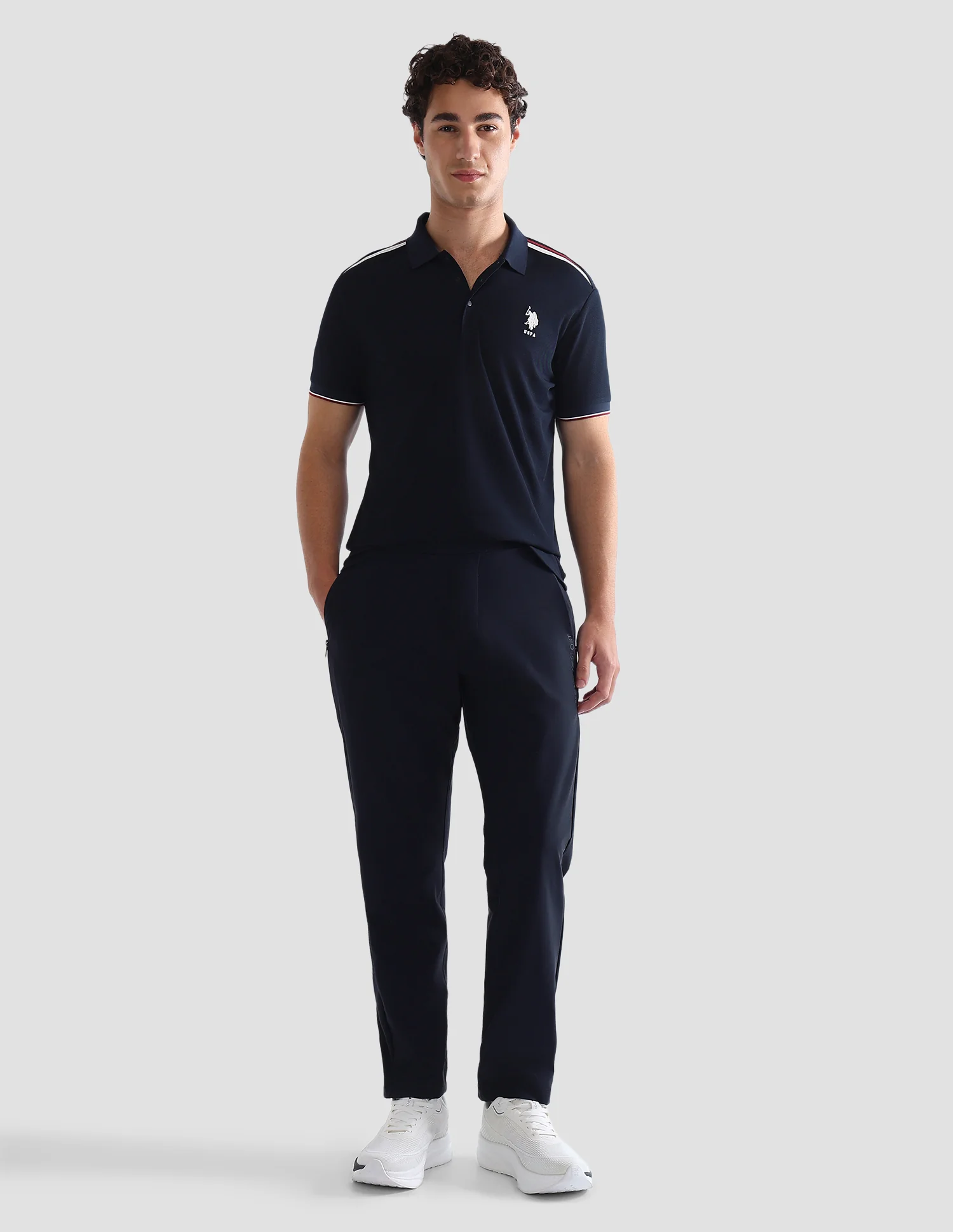 Solid Slim Fit Active Polo Shirt - Image 3
