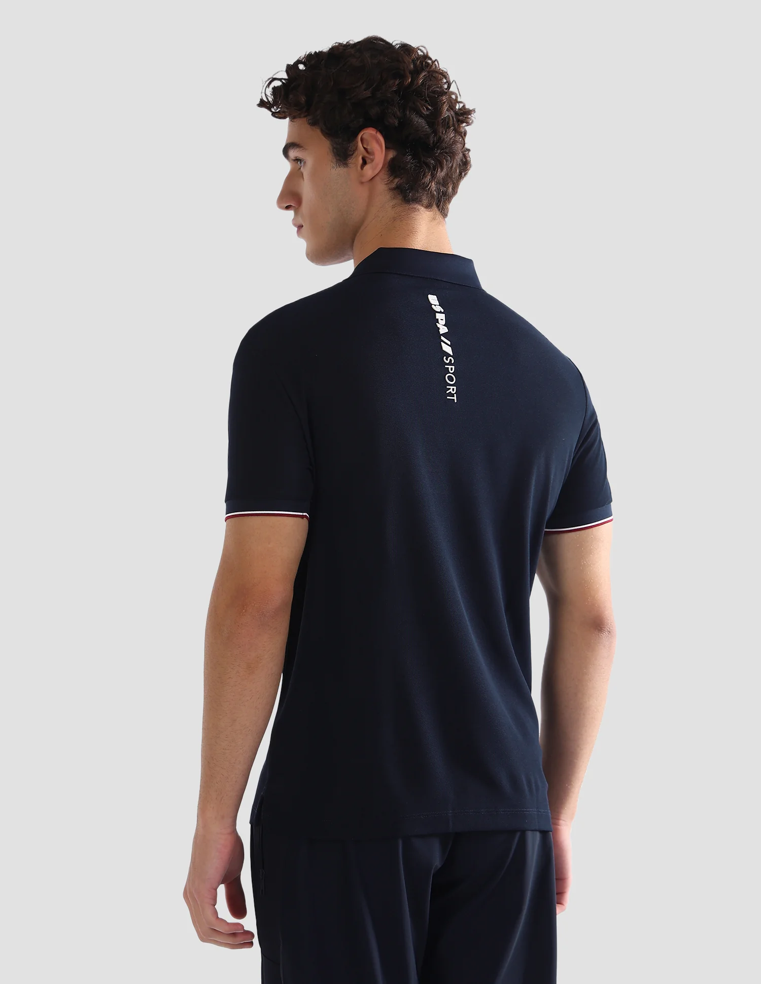Solid Slim Fit Active Polo Shirt - Image 5