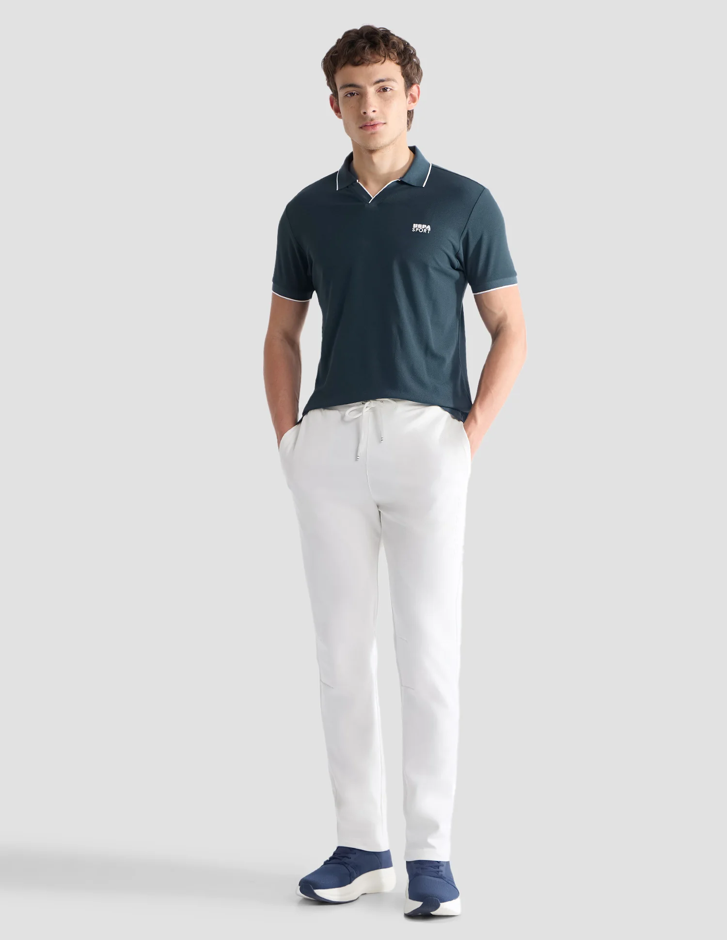 Solid Slim Fit Active Polo Shirt - Image 3