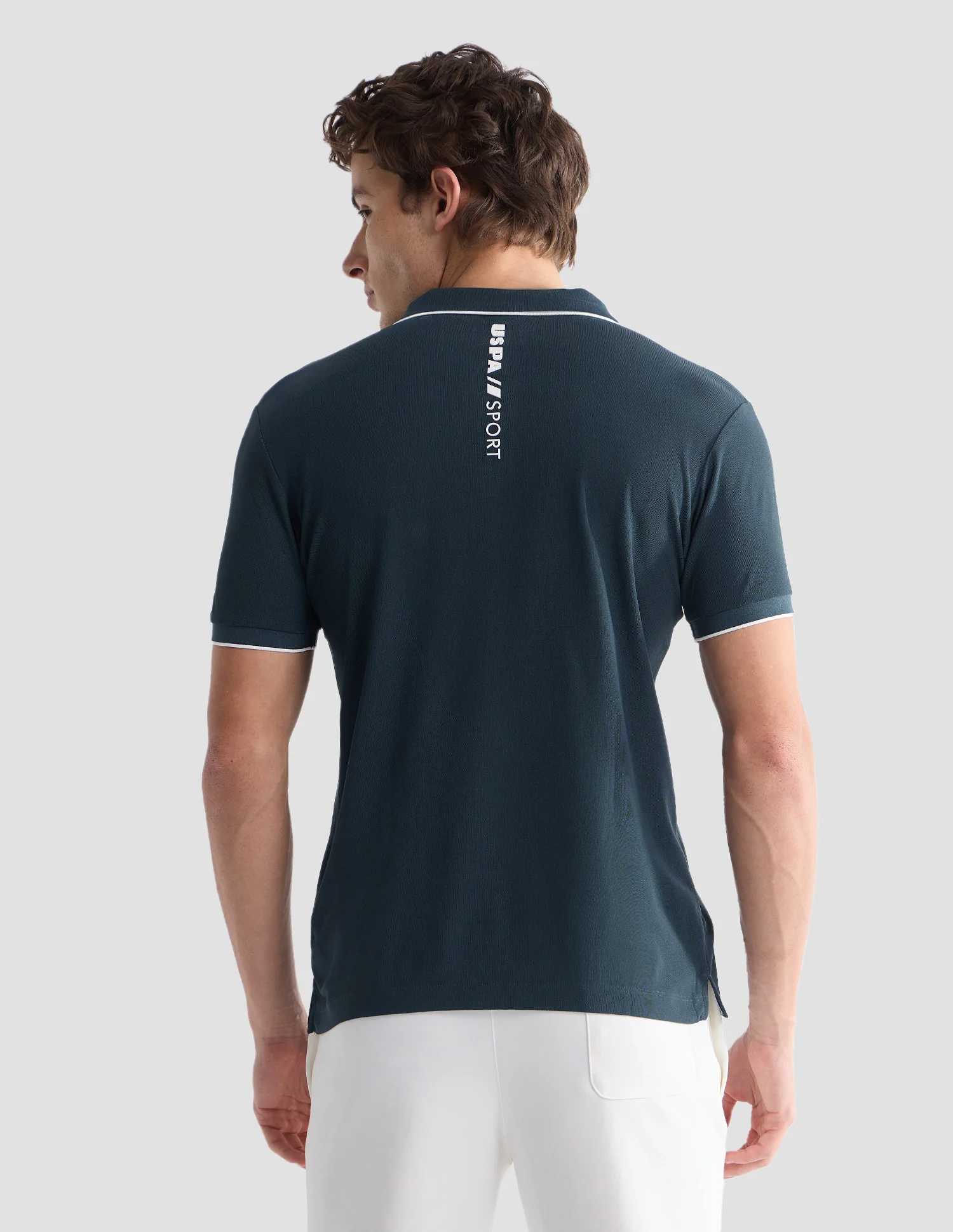 Solid Slim Fit Active Polo Shirt - Image 5