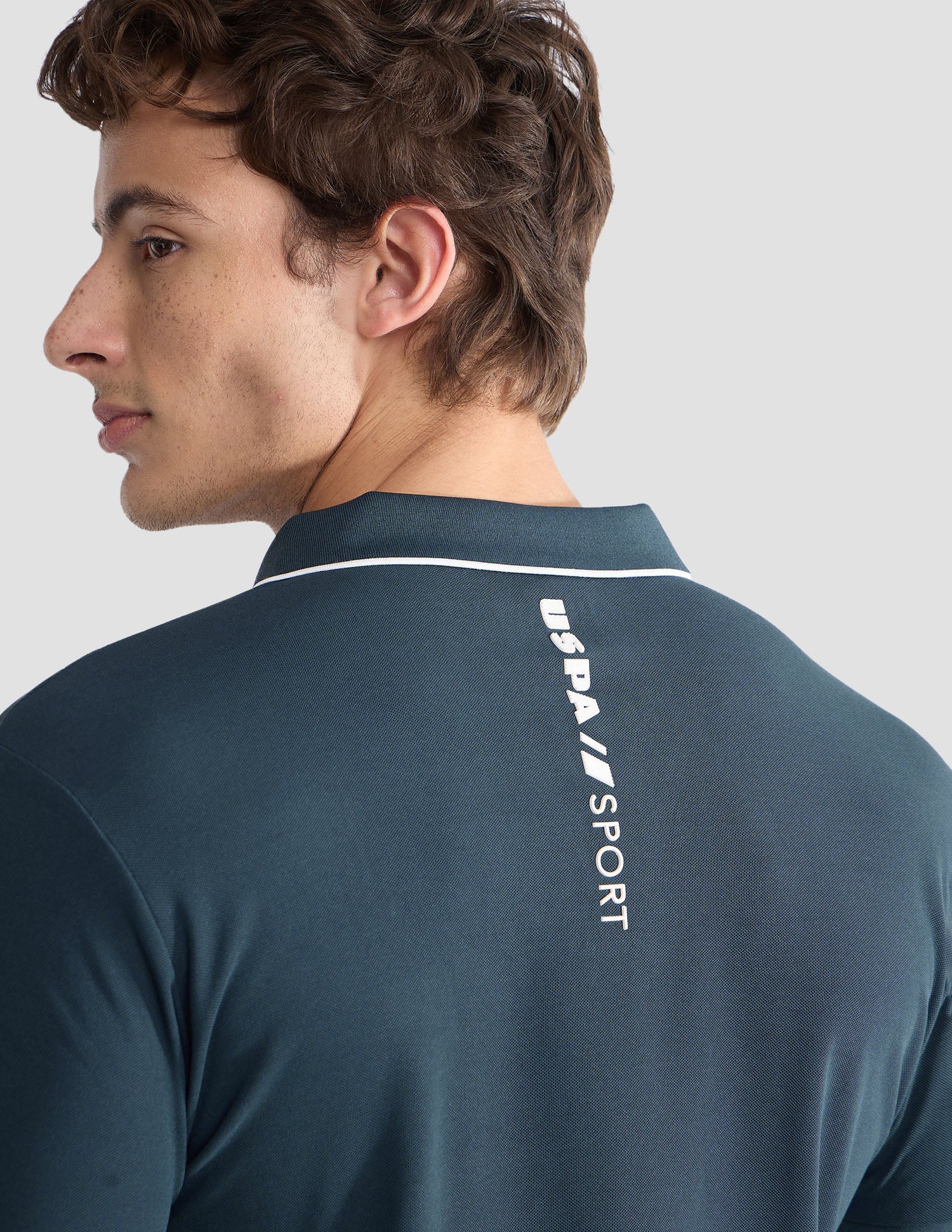 Solid Slim Fit Active Polo Shirt - Image 8