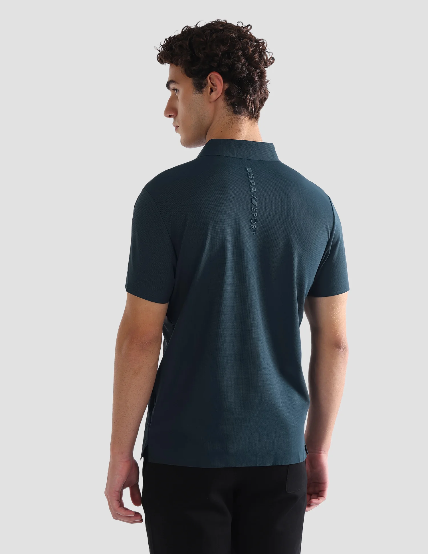 Solid Slim Fit Active Polo Shirt - Image 5