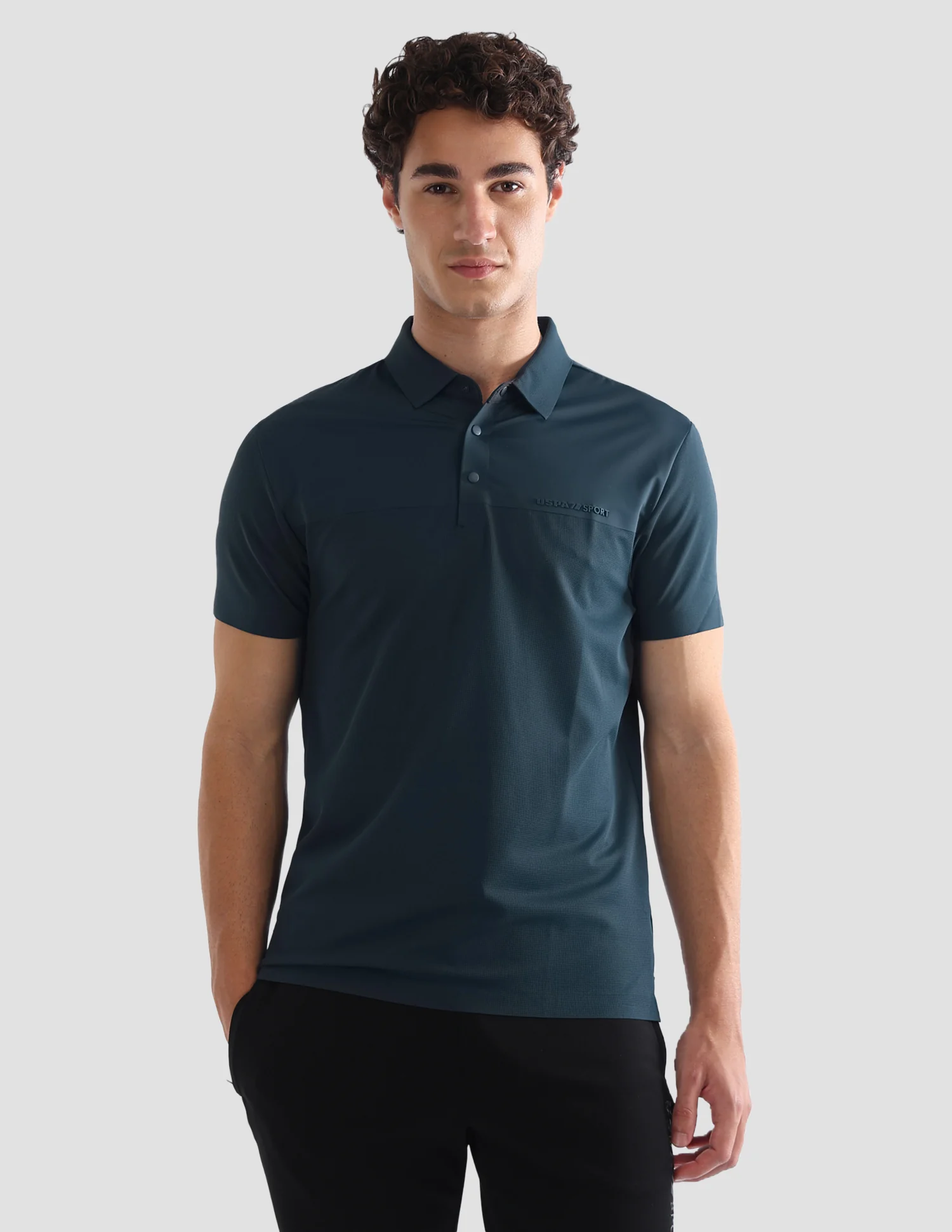 Solid Slim Fit Active Polo Shirt - Image 6