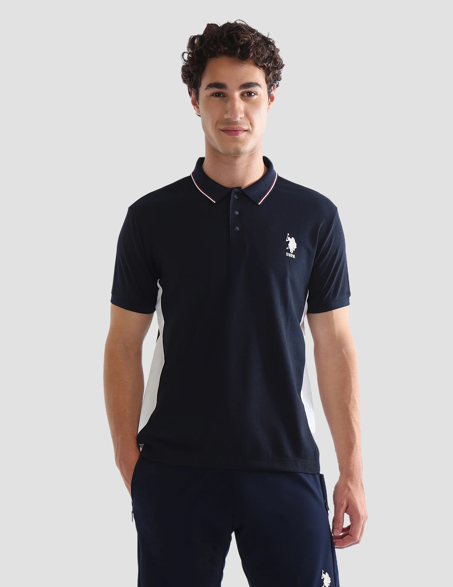 Solid Slim Fit Active Polo Shirt - Image 6