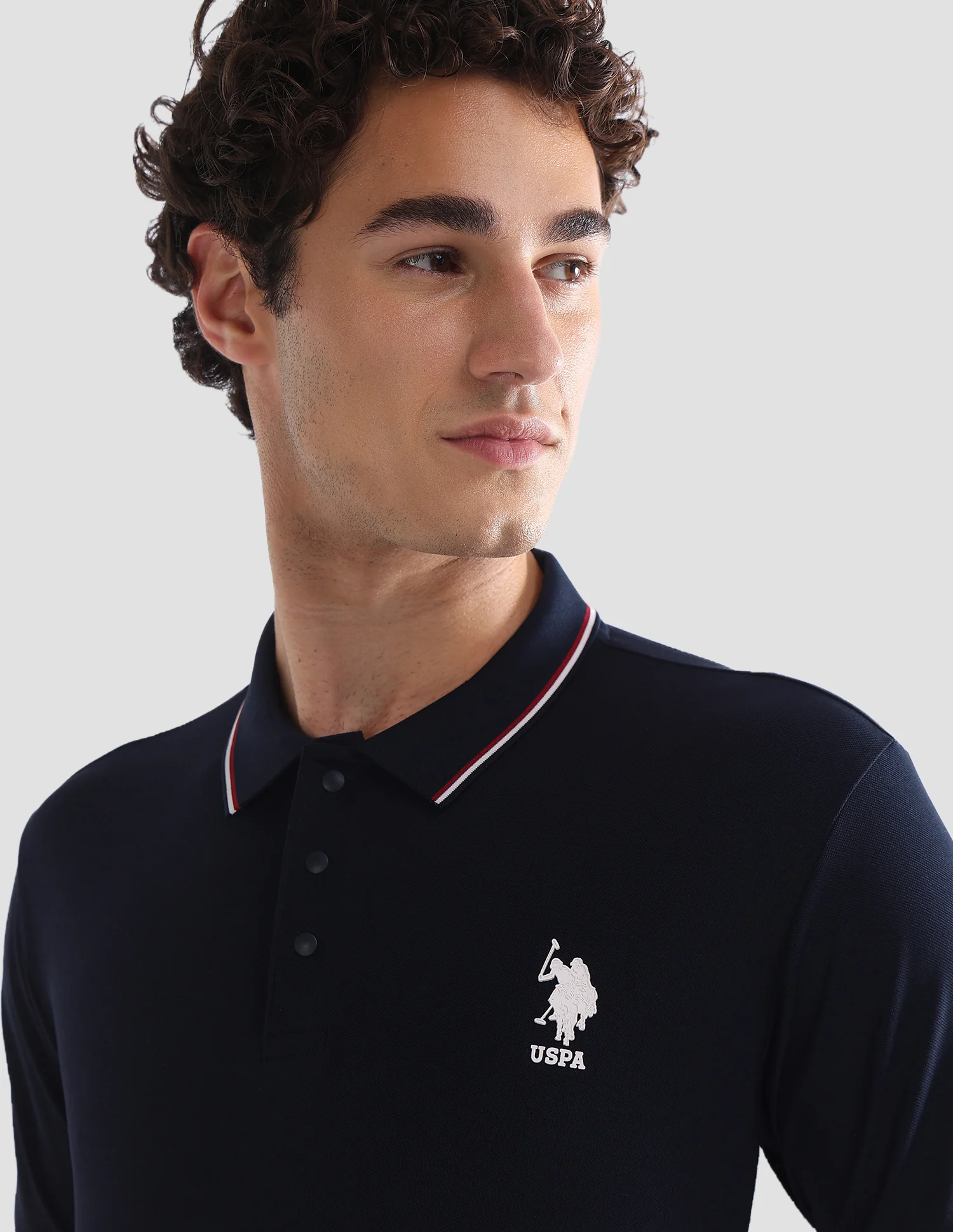 Solid Slim Fit Active Polo Shirt - Image 7