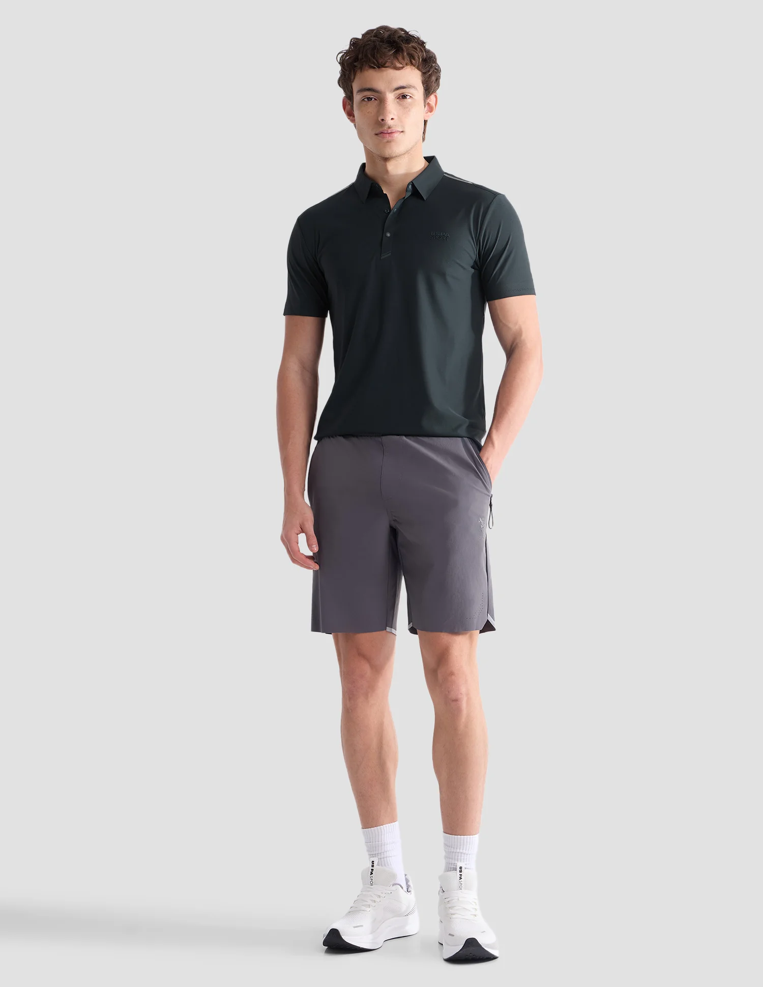 Solid Slim Fit Active Polo Shirt - Image 3
