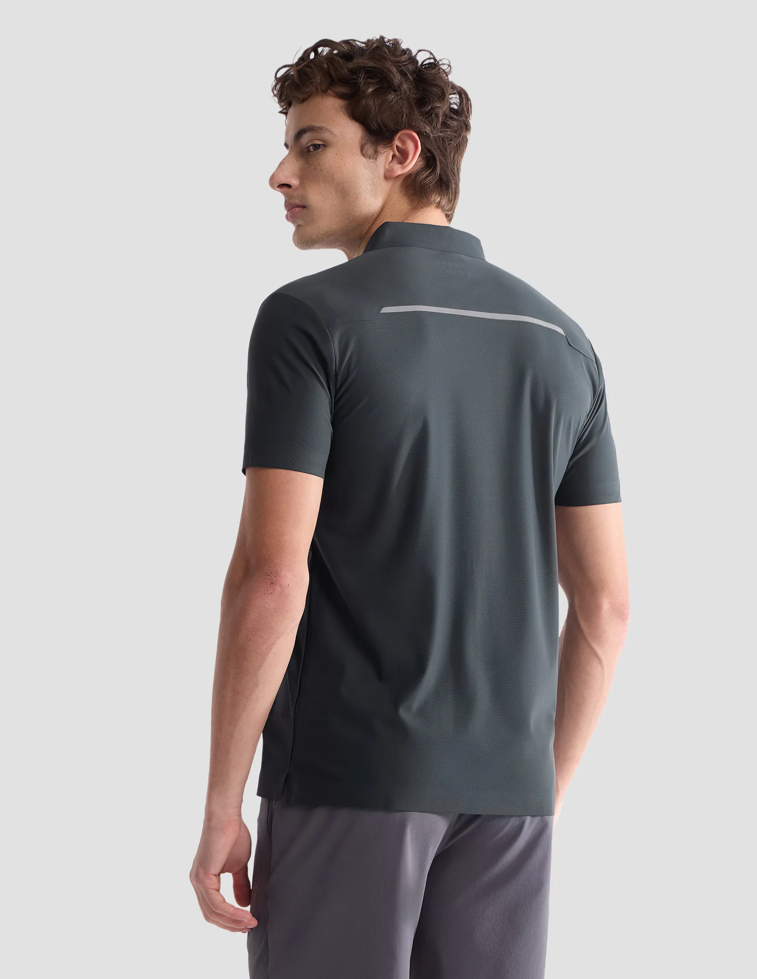Solid Slim Fit Active Polo Shirt - Image 5