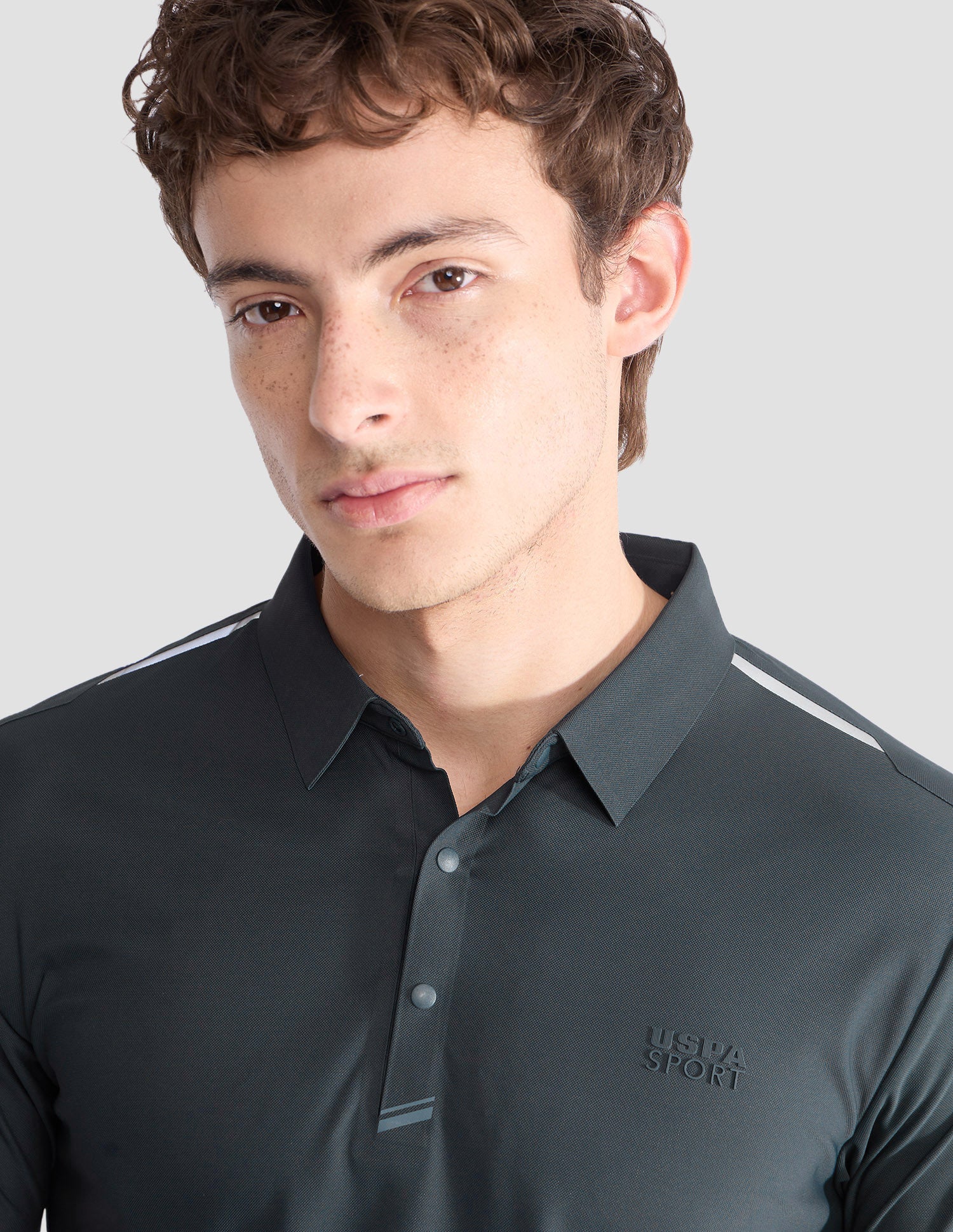 Solid Slim Fit Active Polo Shirt - Image 7