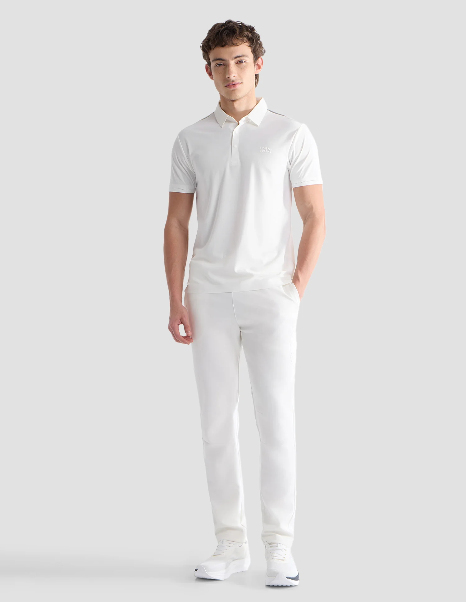 Solid Slim Fit Active Polo Shirt - Image 3