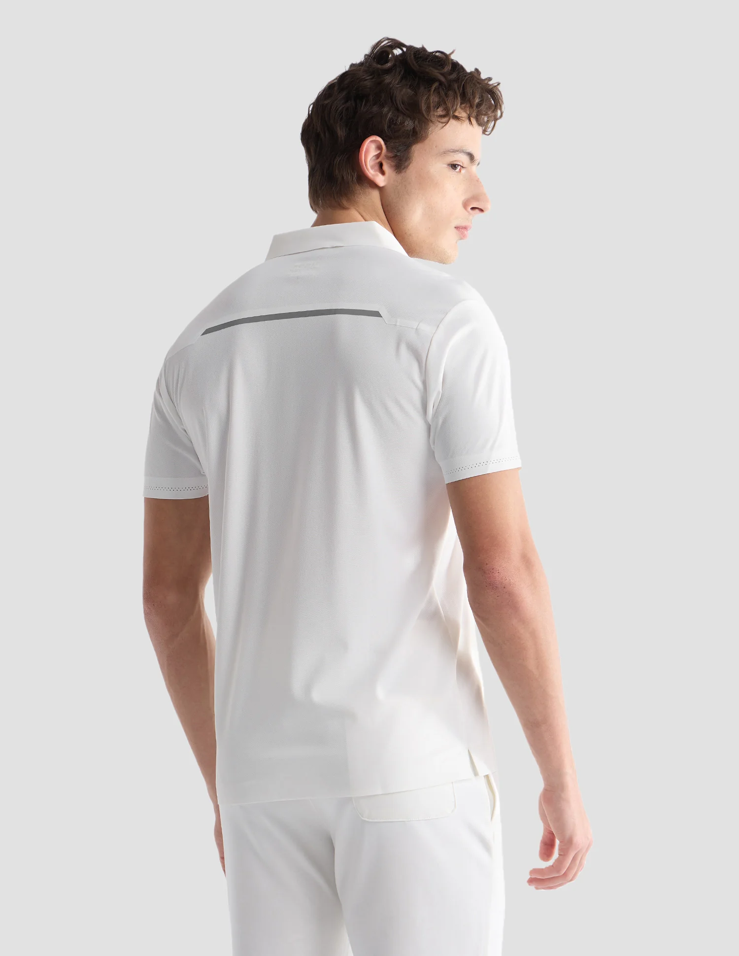 Solid Slim Fit Active Polo Shirt - Image 5