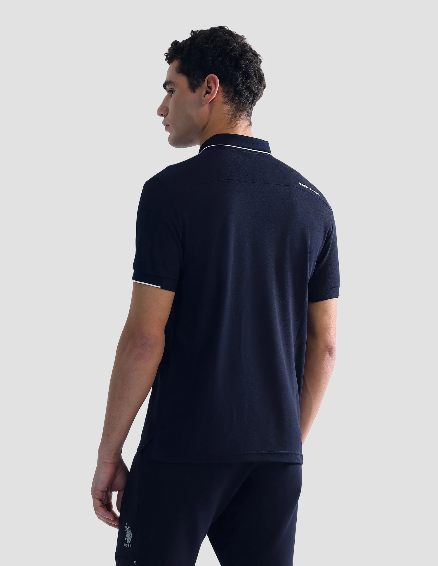 Solid Slim Fit Active Polo Shirt - Image 5