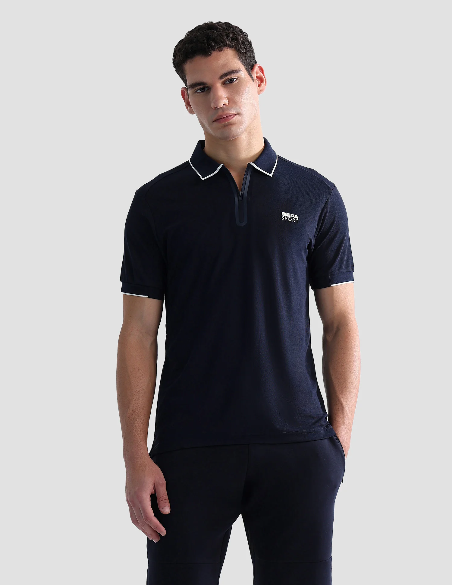 Solid Slim Fit Active Polo Shirt - Image 6