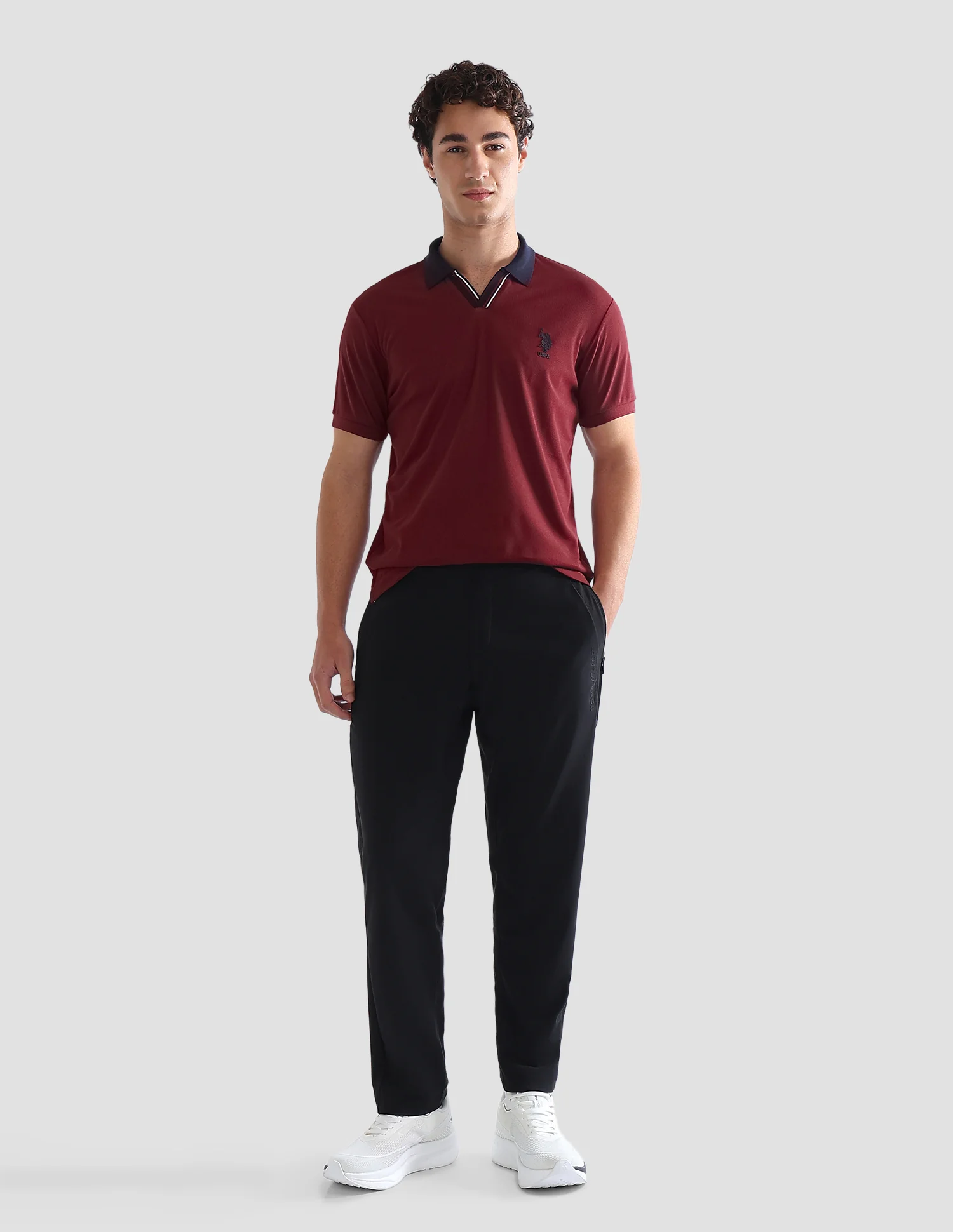 Solid Slim Fit Active Polo Shirt - Image 3