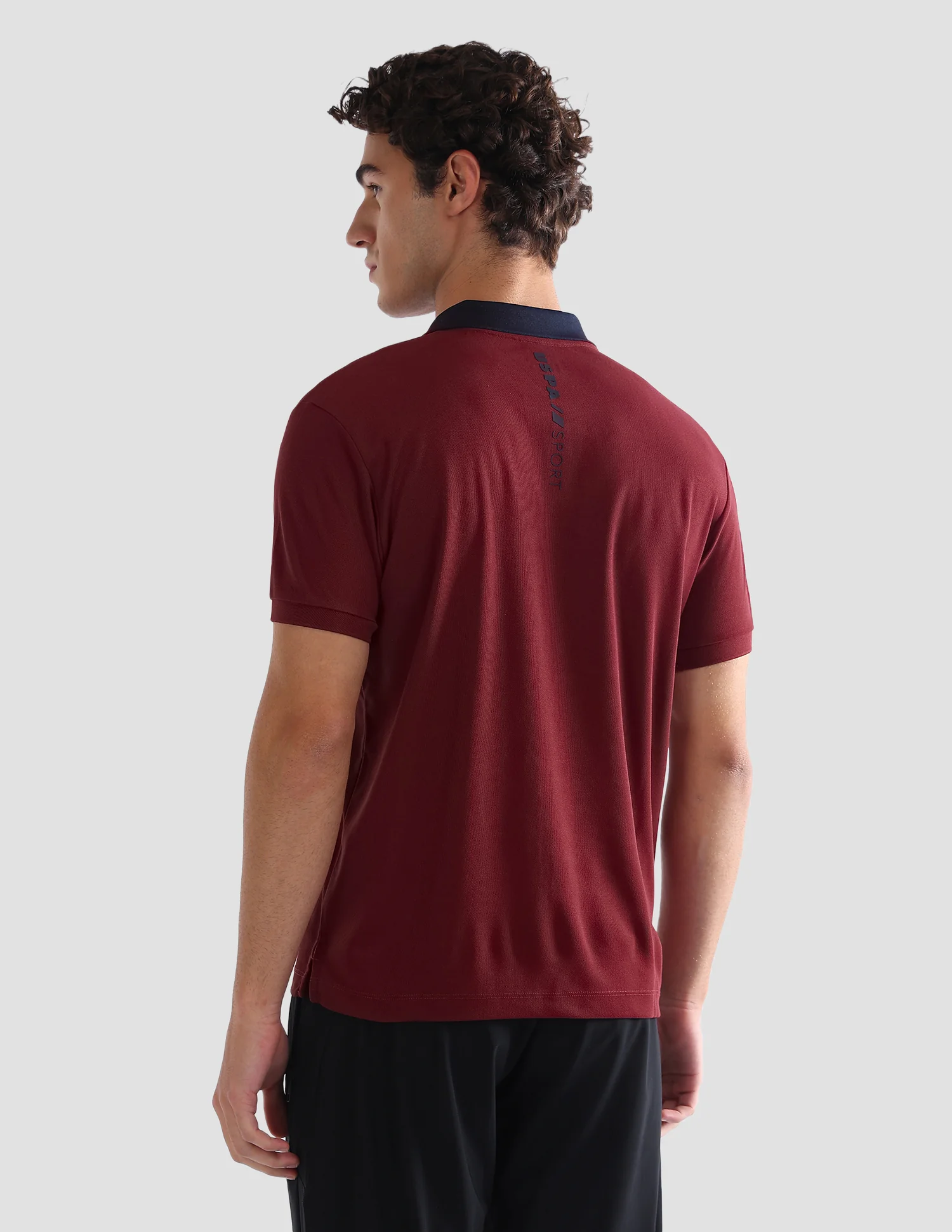 Solid Slim Fit Active Polo Shirt - Image 5